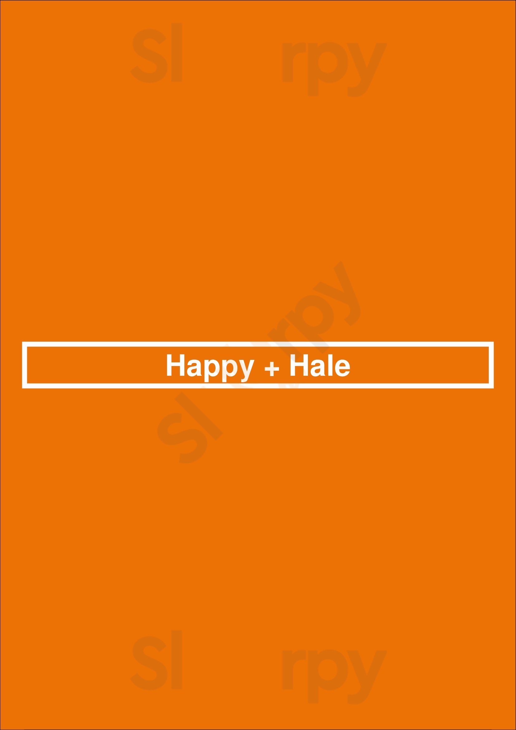 Happy + Hale Durham Menu - 1