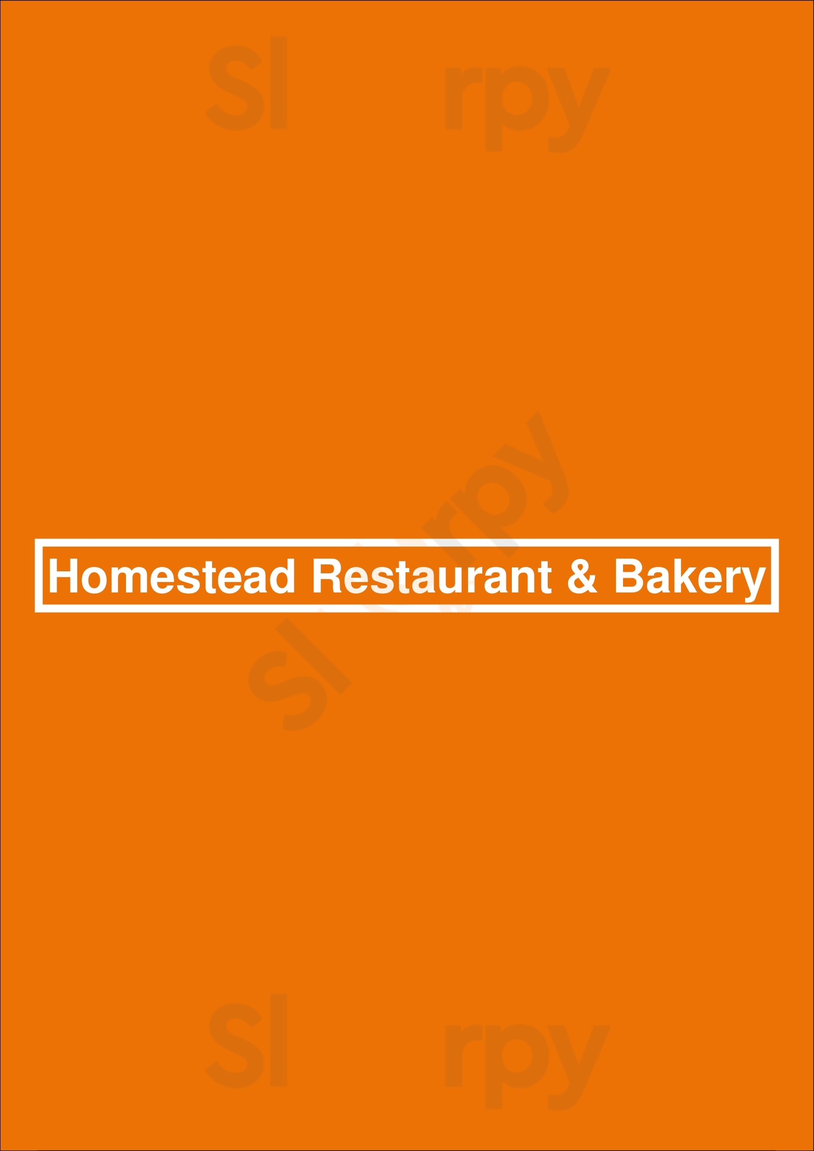 Homestead Restaurant & Bakery Tacoma Menu - 1