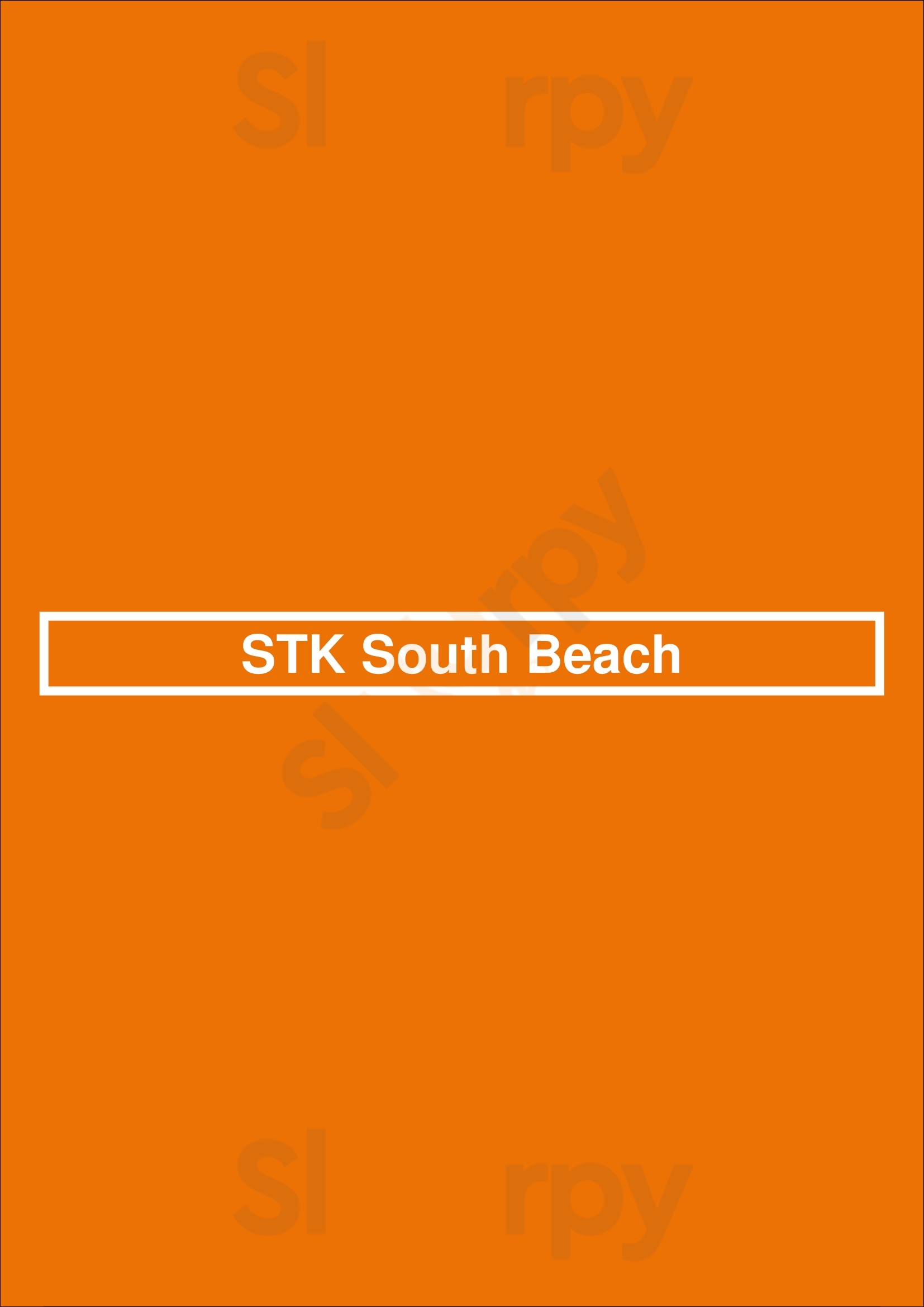 Stk Steakhouse Miami Beach Menu - 1