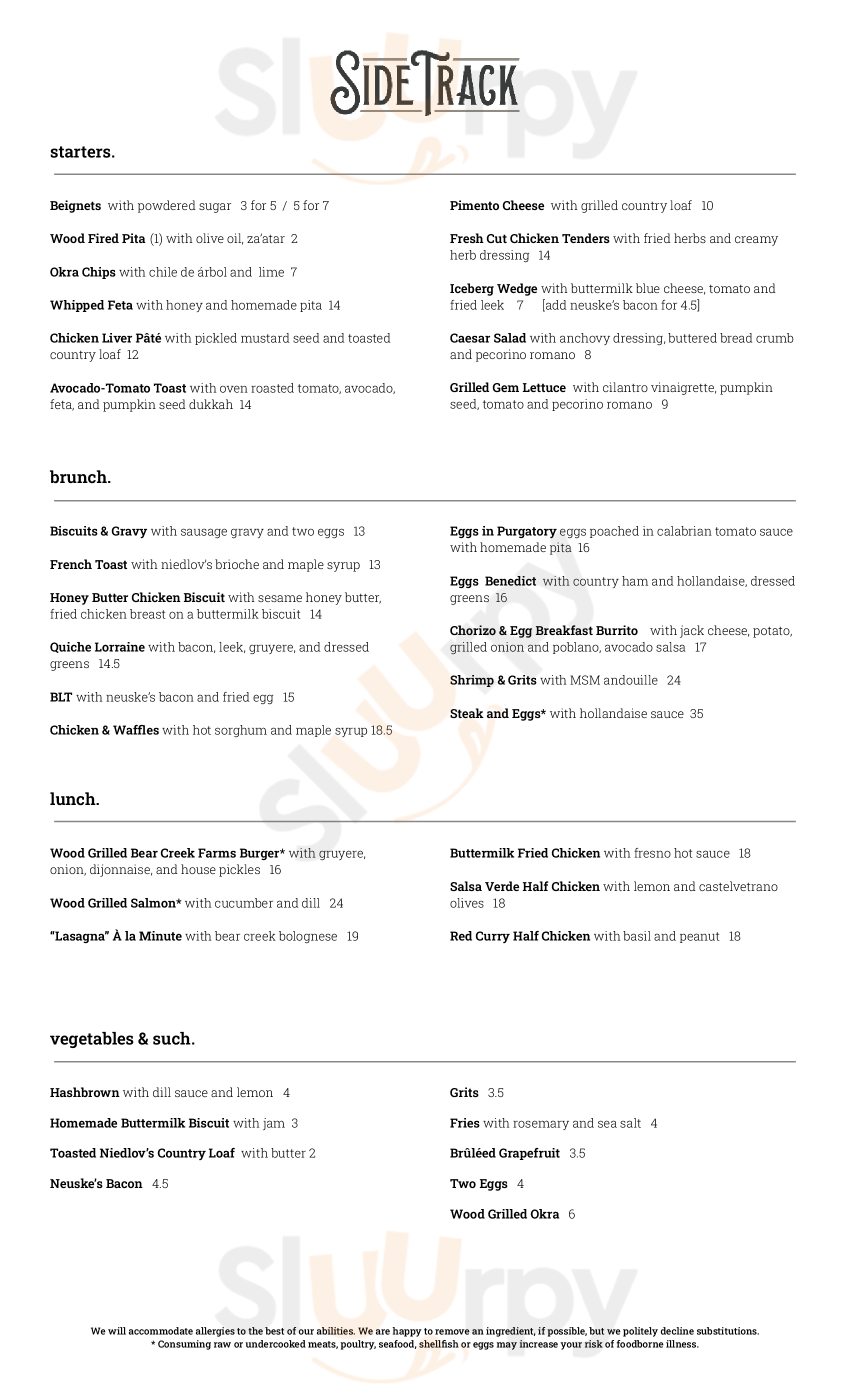 Main Menu - Sidetrack
