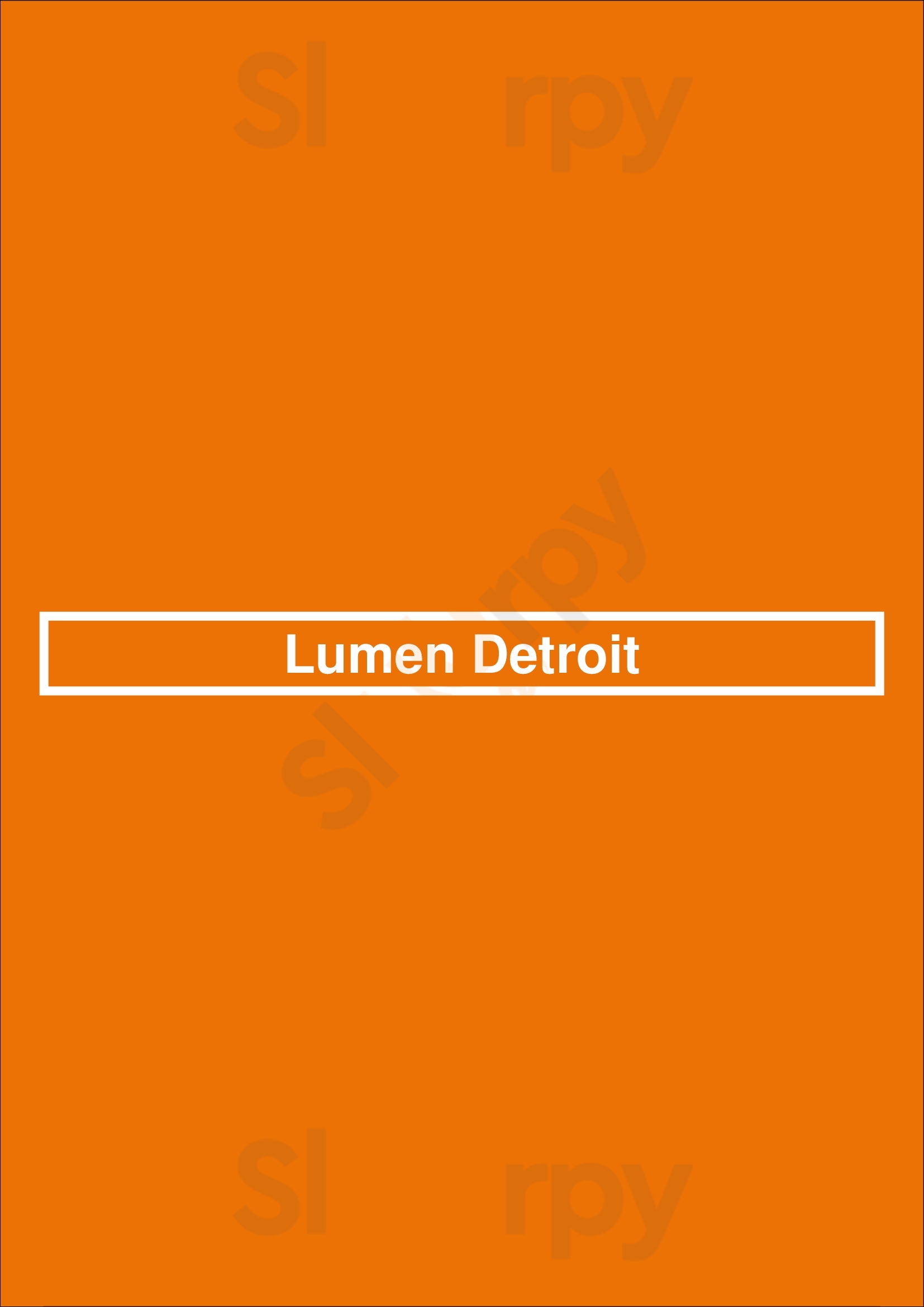 Lumen Detroit Detroit Menu - 1