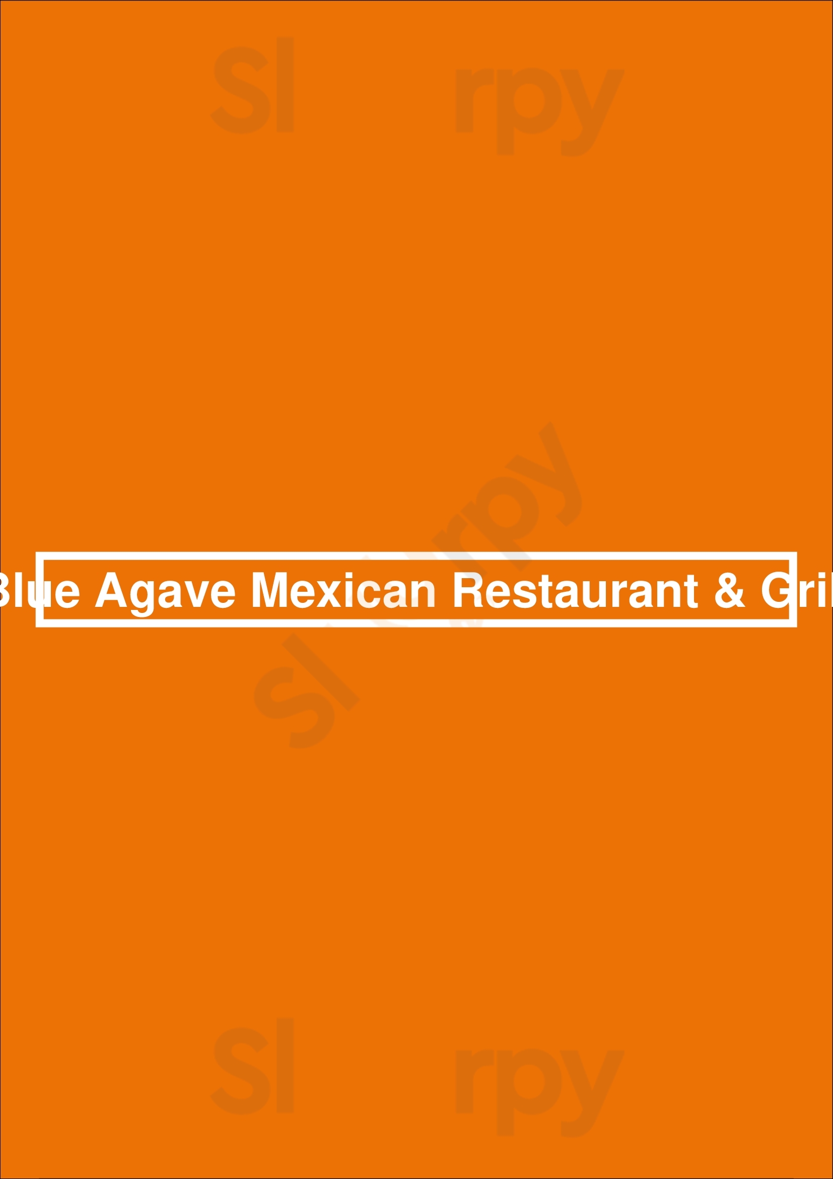 Blue Agave Mexican Restaurant & Grill Greensboro Menu - 1