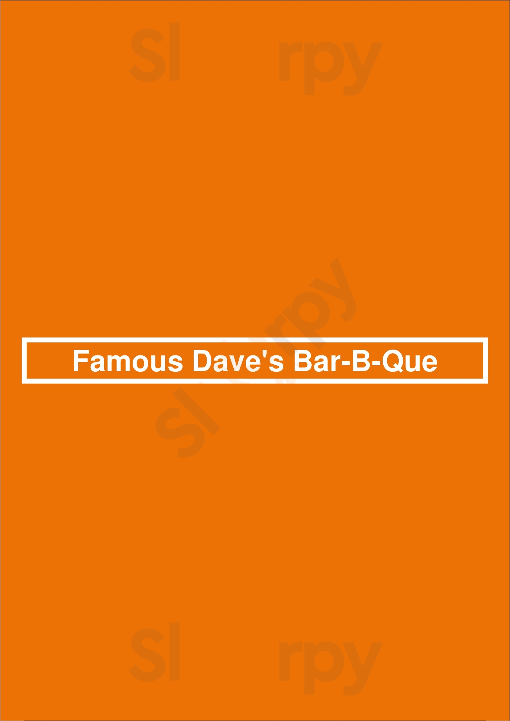 Famous Dave's Bar-b-que Reno Menu - 1