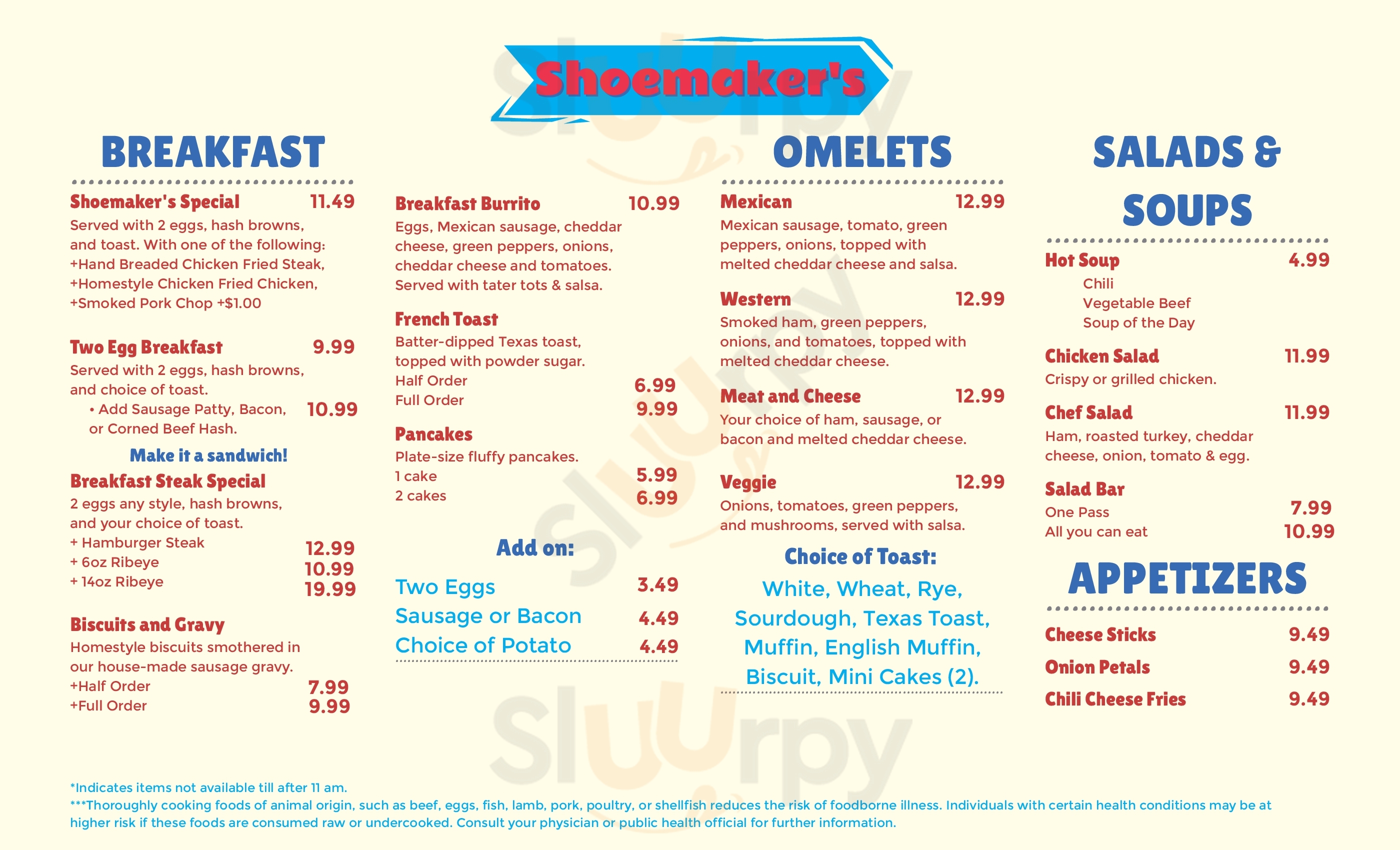 Main Menu - Shoemakers'