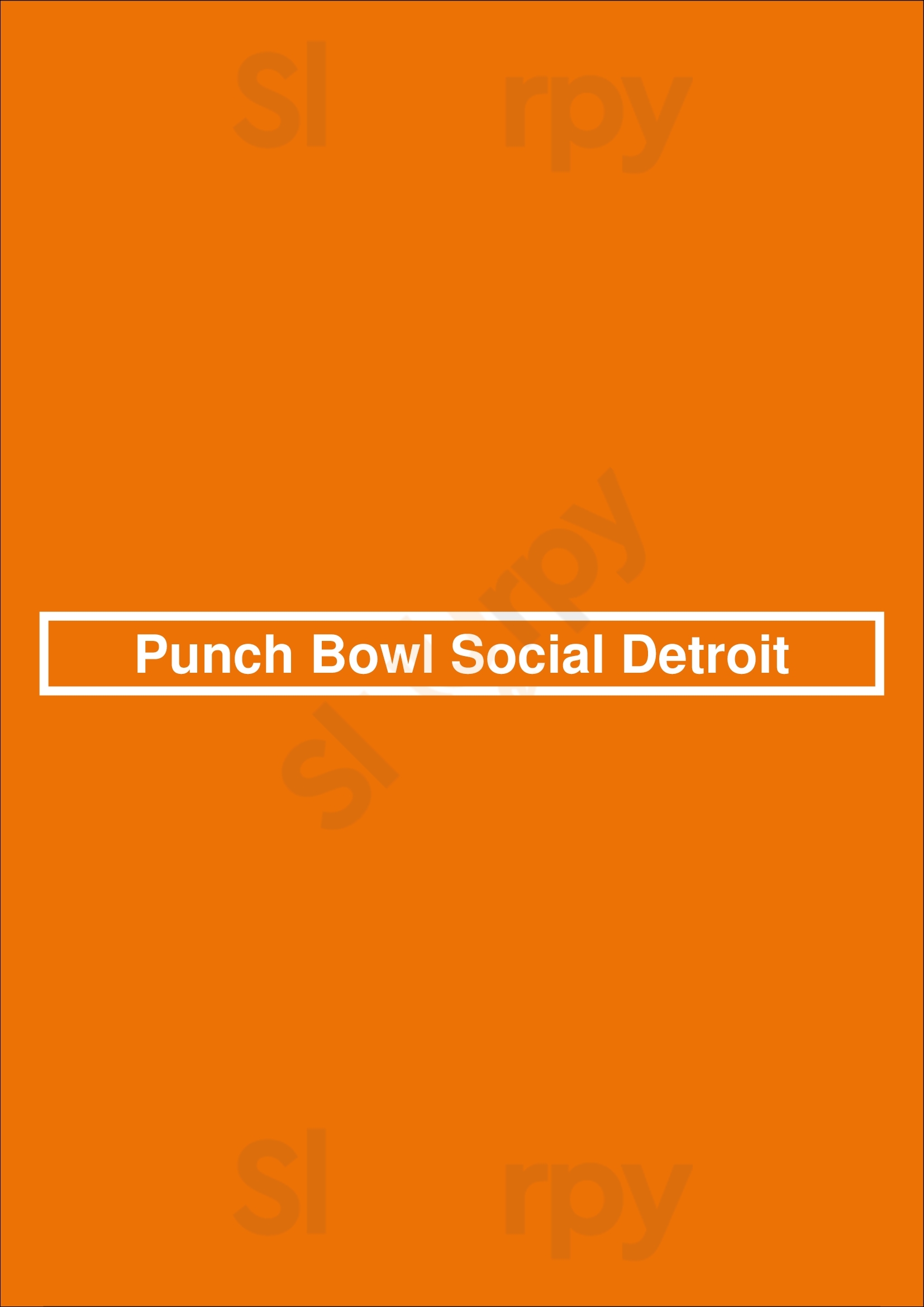 Punch Bowl Social Detroit Detroit Menu - 1