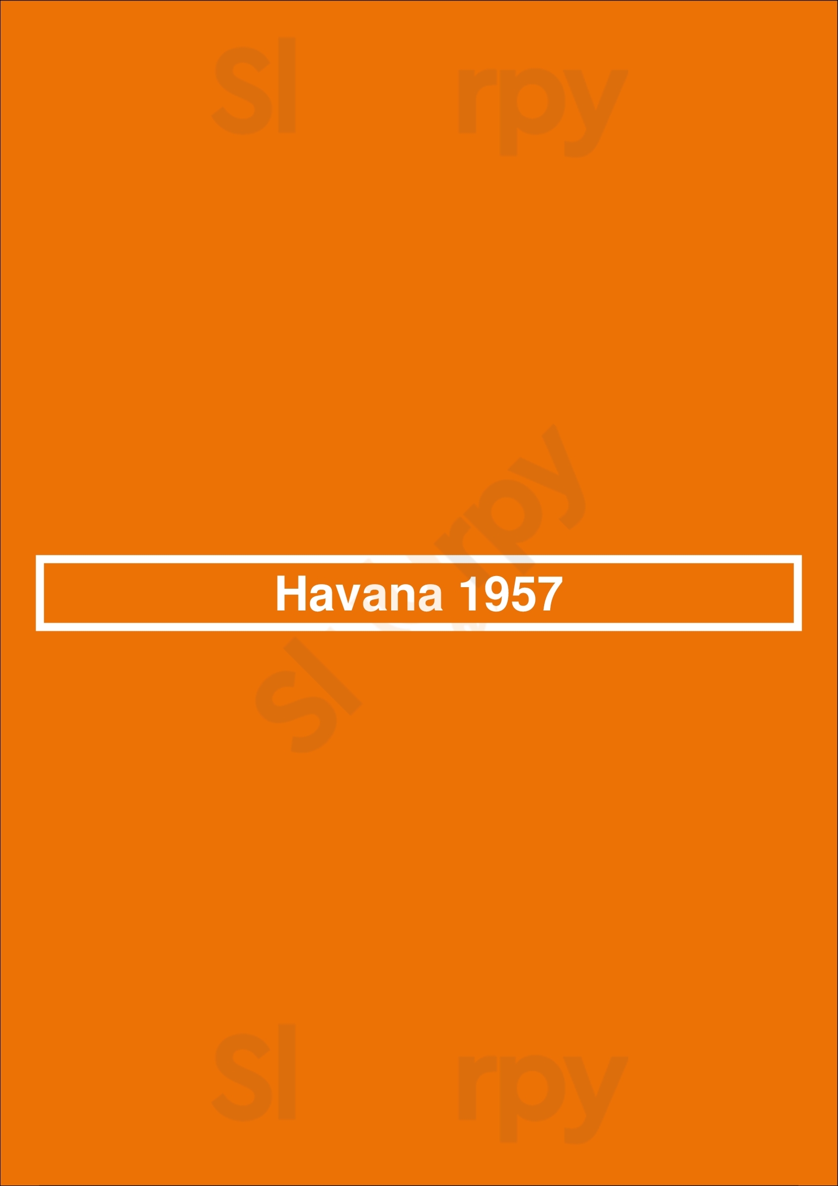 Havana 1957 Cuban Cuisine Ocean Drive Miami Beach Menu - 1