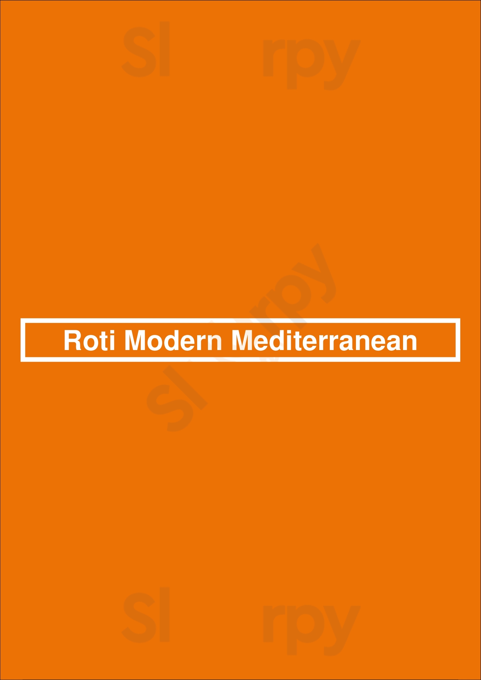 Roti Modern Mediterranean Arlington Menu - 1