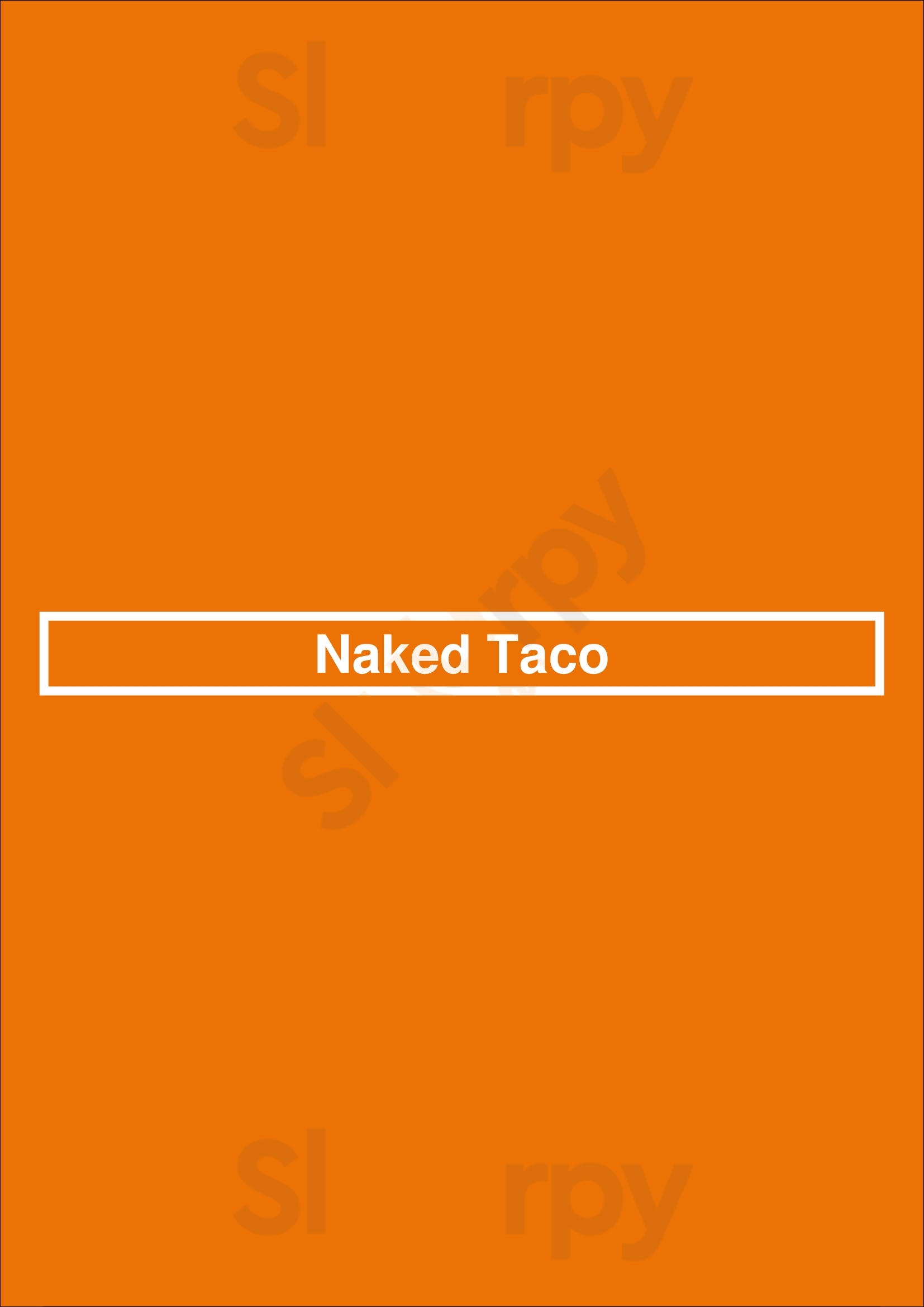 Naked Taco Miami Beach Menu - 1