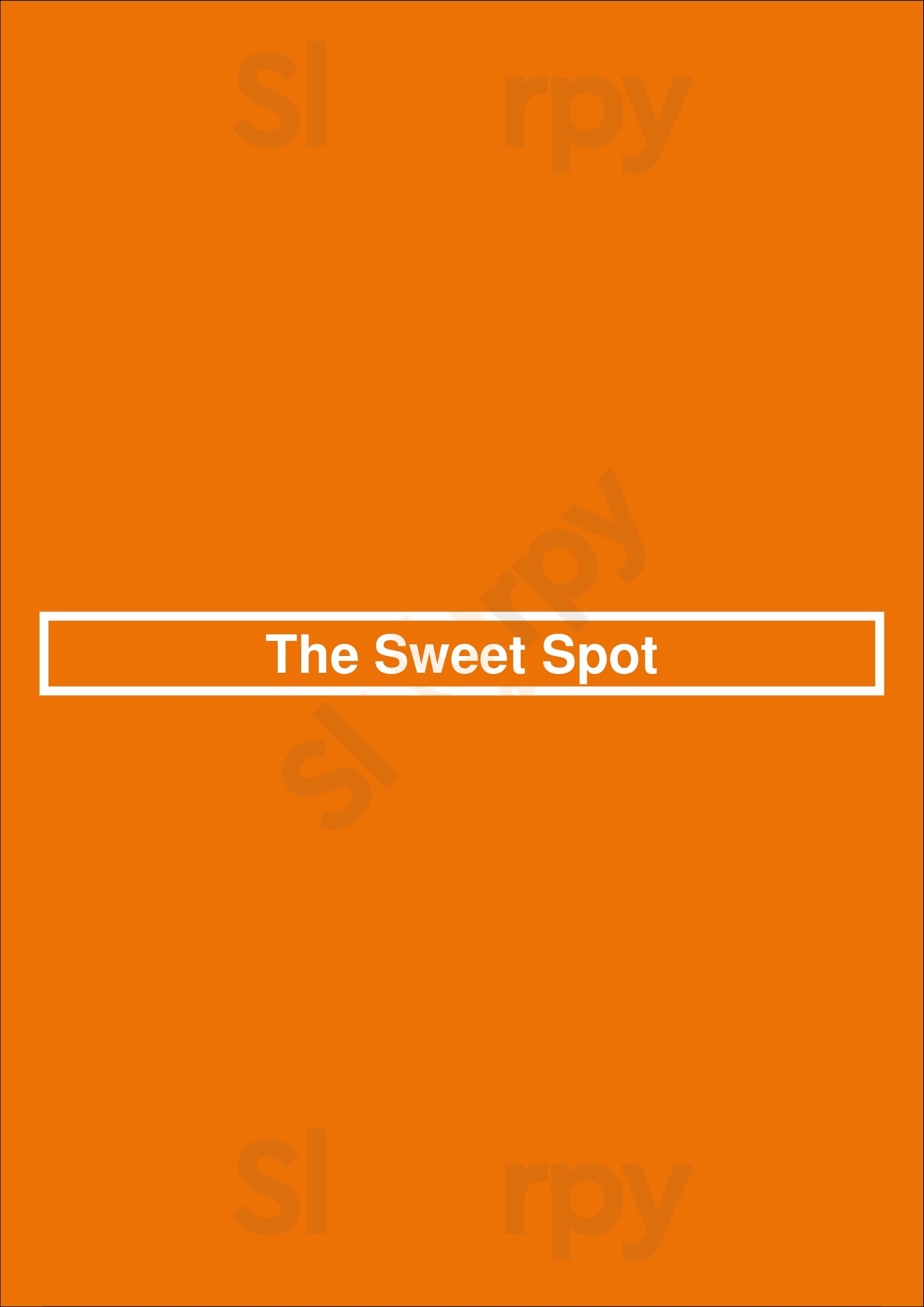 The Sweet Spot Wichita Menu - 1
