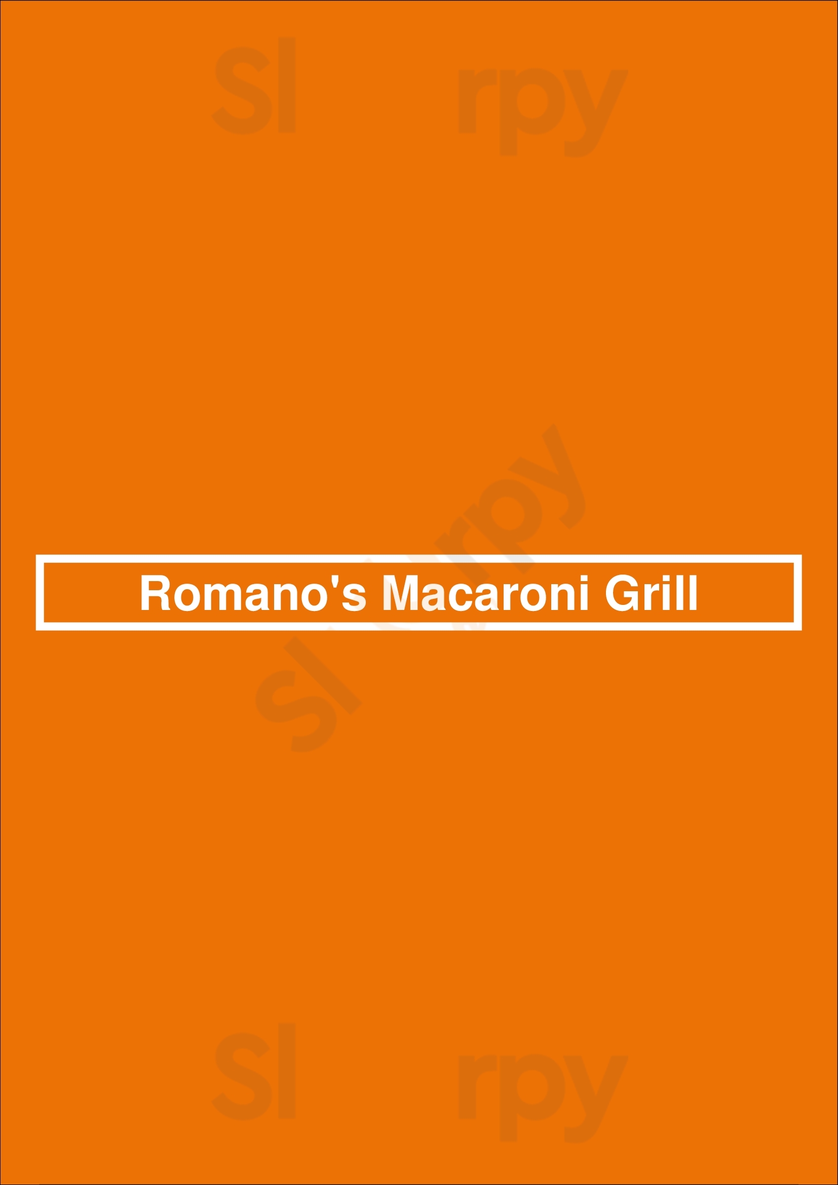 Romano's Macaroni Grill Plano Menu - 1