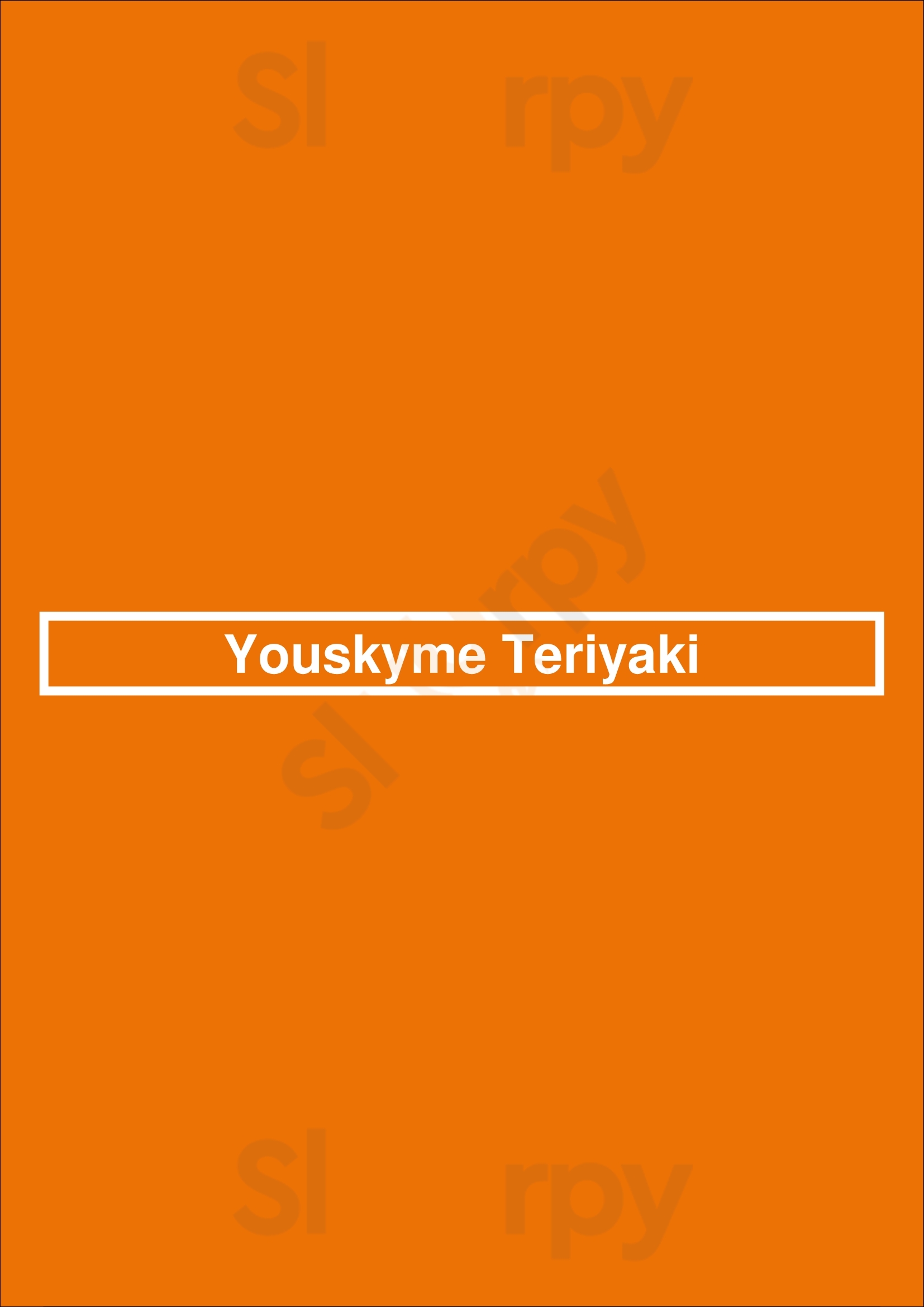 Youskyme Teriyaki Vancouver Menu - 1