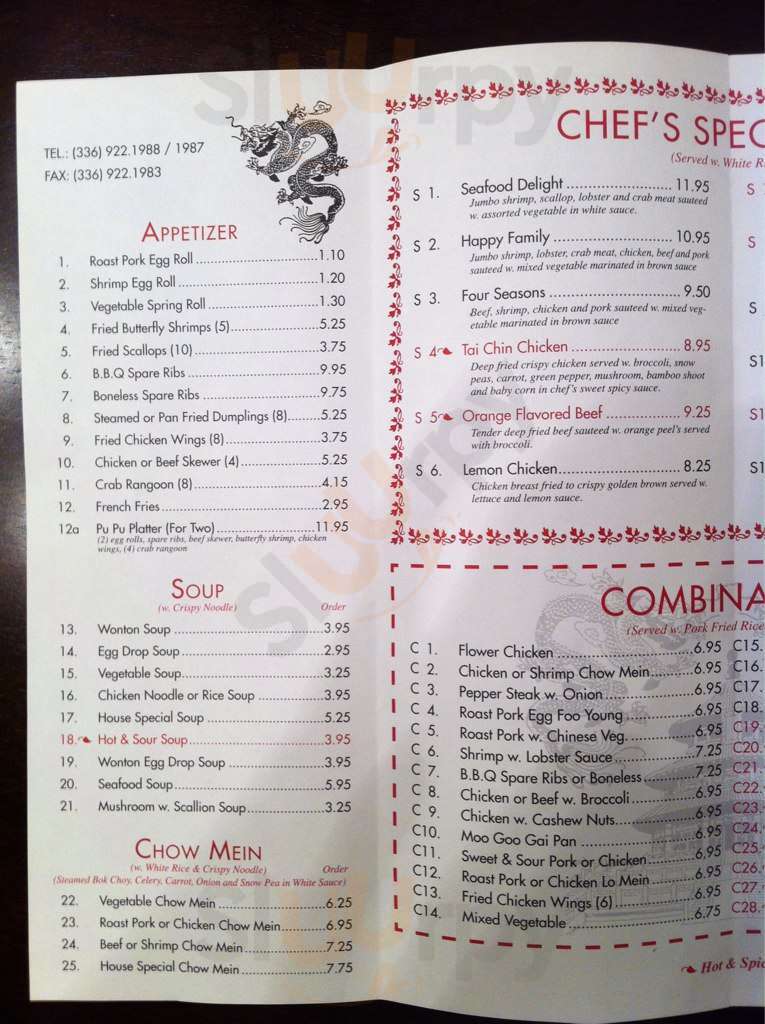 China Dragon Winston Salem Menu - 1