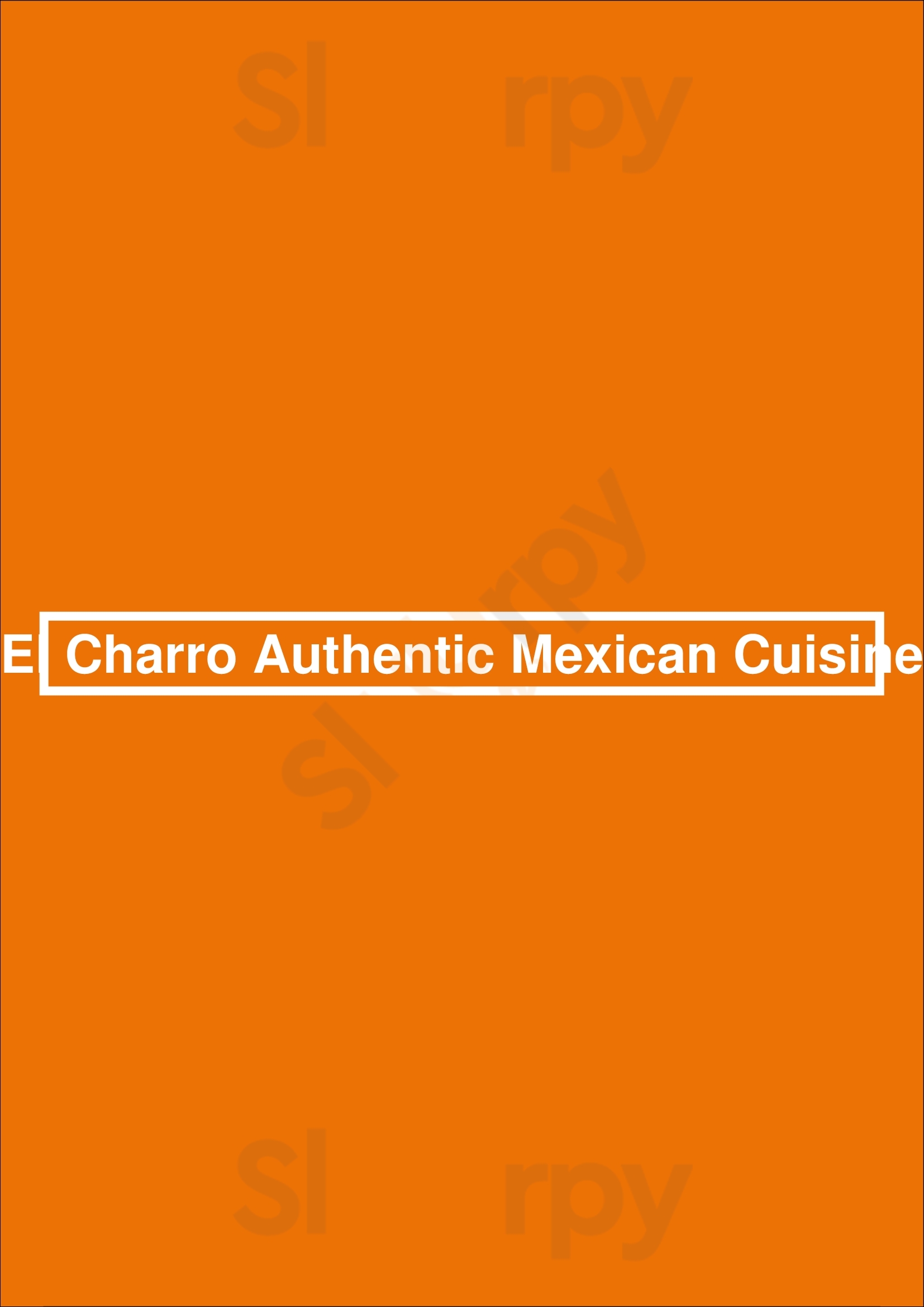 El Charro Authentic Mexican Cuisine Lexington Menu - 1