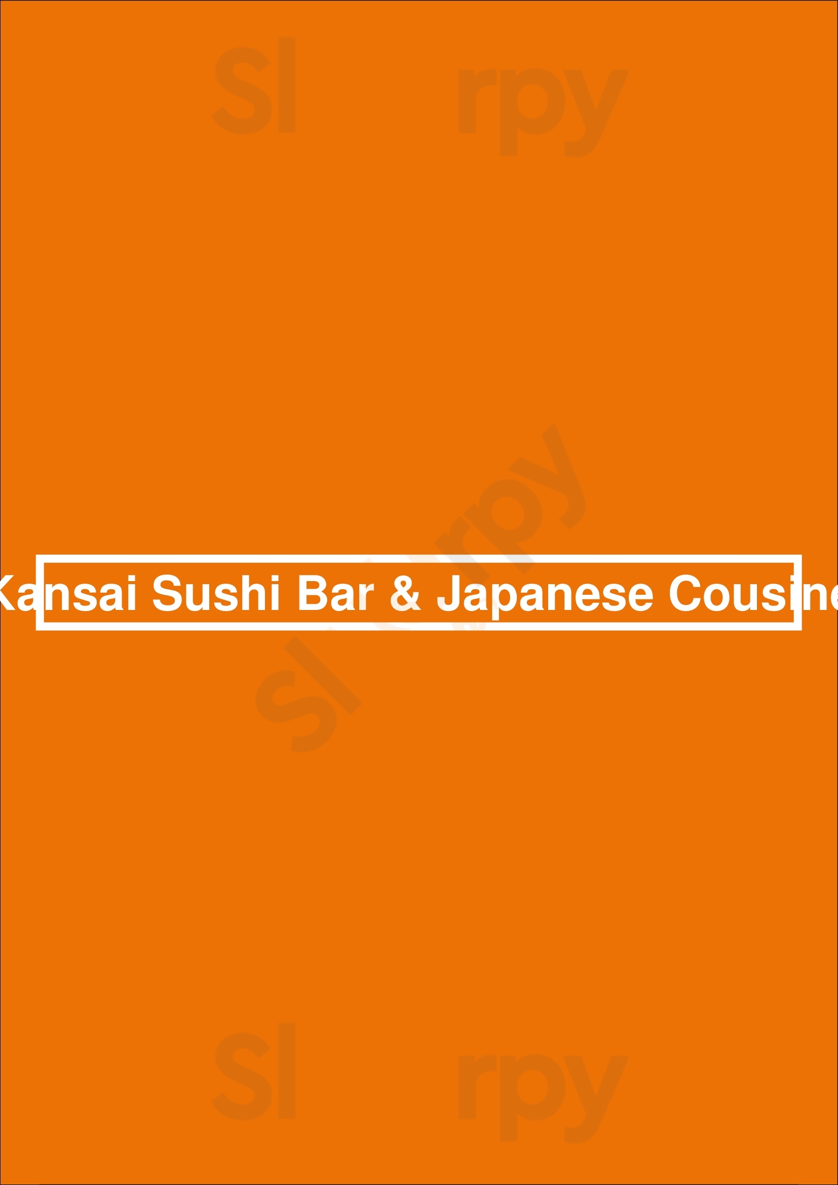 Kansai Sushi Bar & Japanese Cousine Oakland Menu - 1