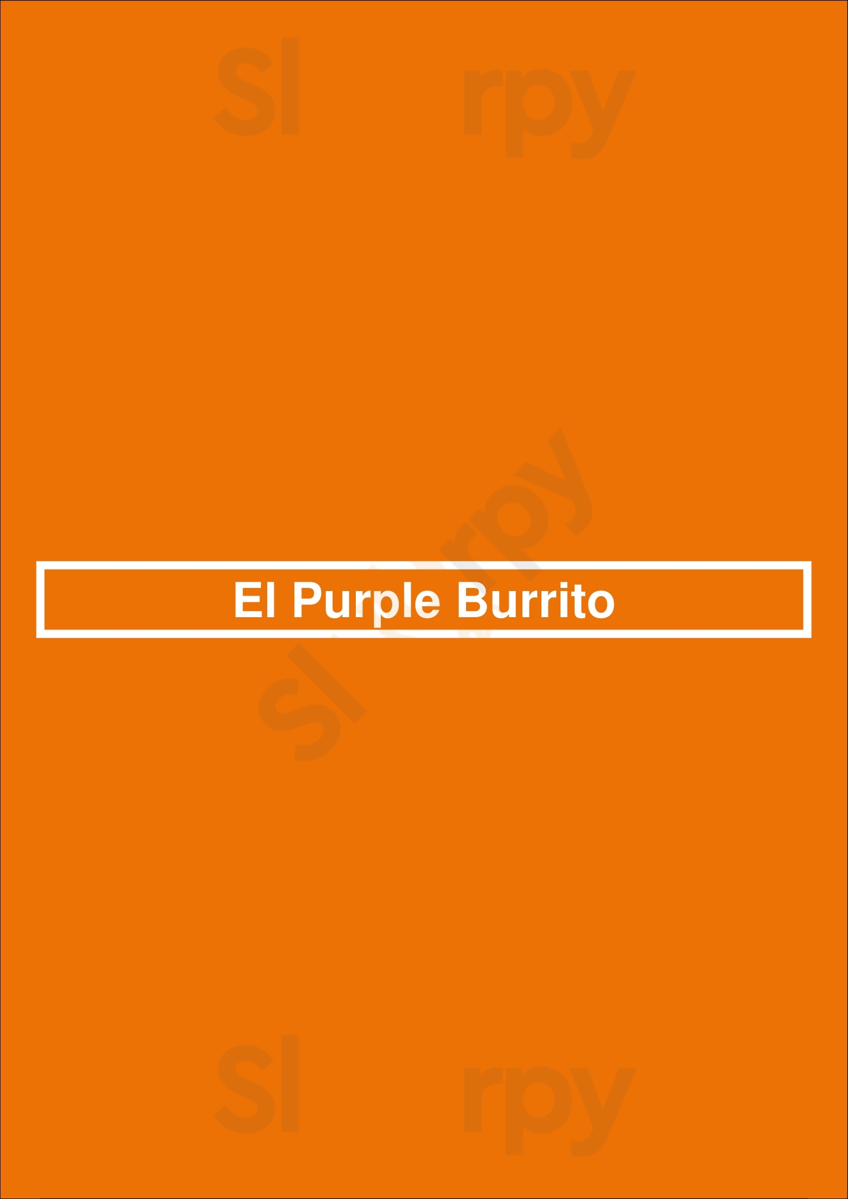 El Purple Burrito Springfield Menu - 1