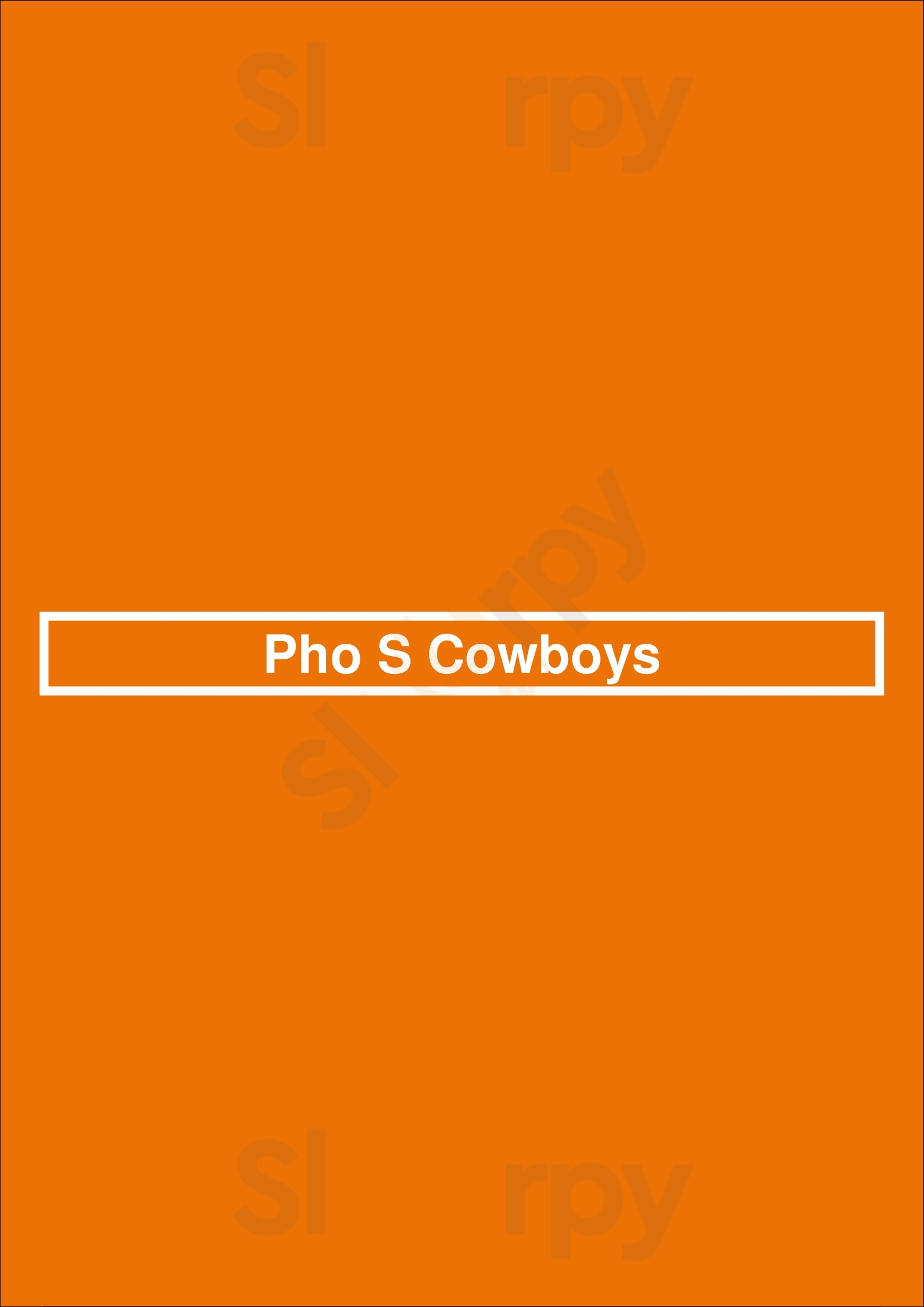 Pho S Cowboys Plano Menu - 1