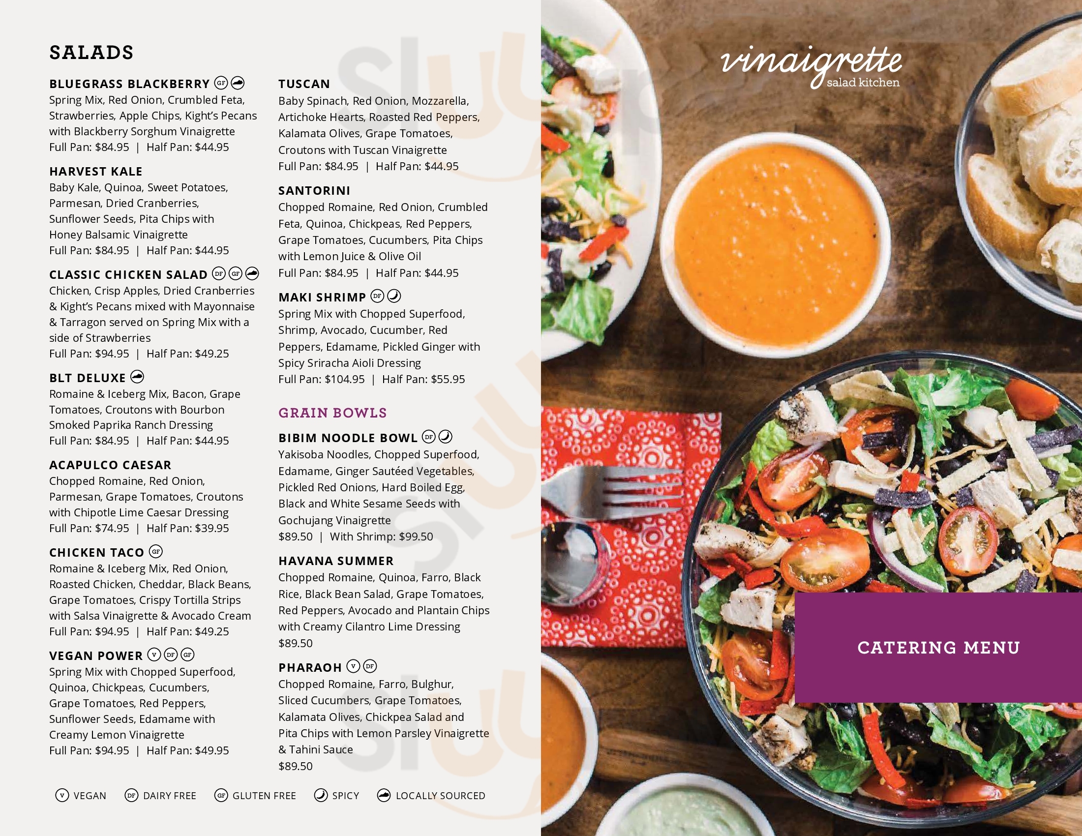 Main Menu - Vinaigrette Salad Kitchen