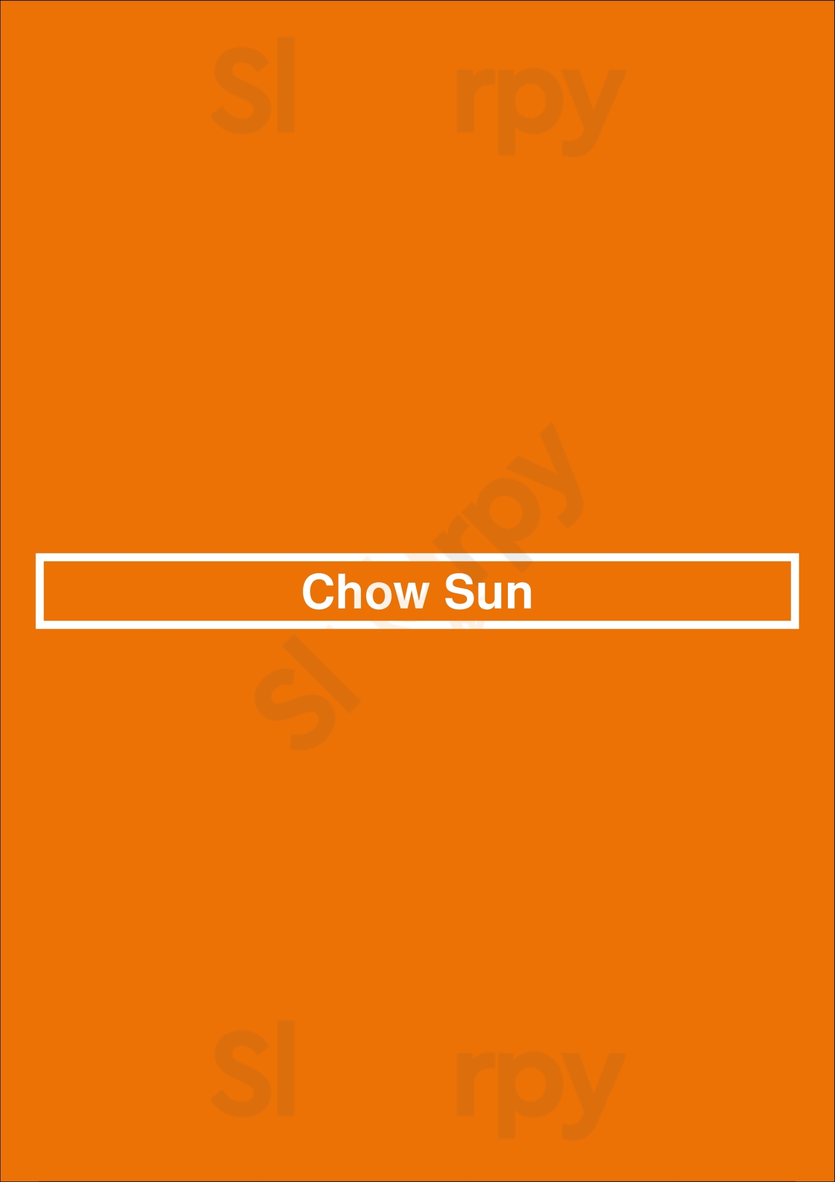 Chowsun Aurora Menu - 1