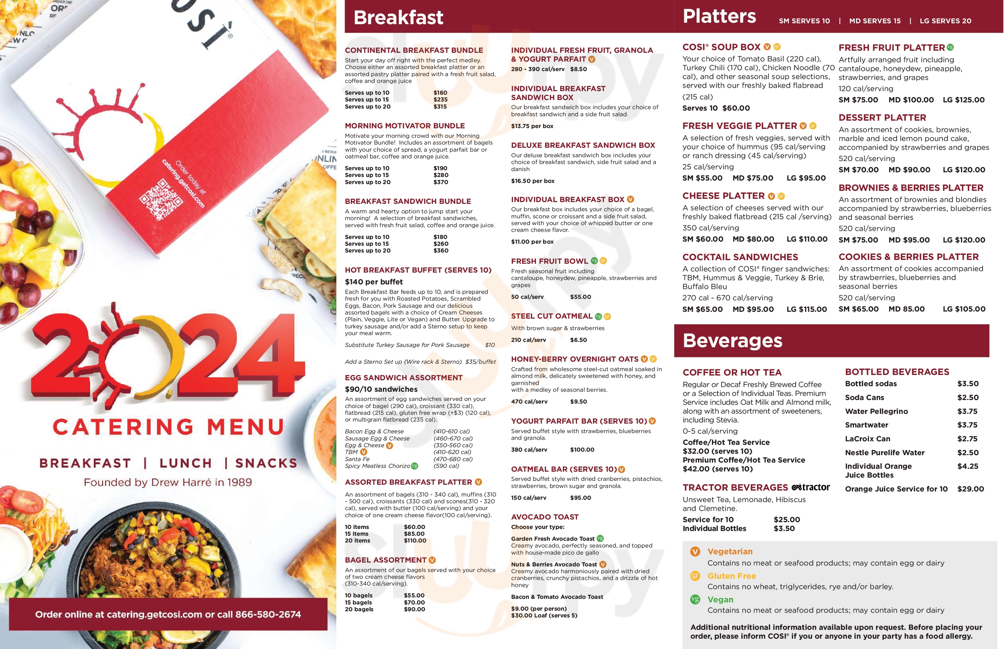 Cosi Arlington Menu - 1