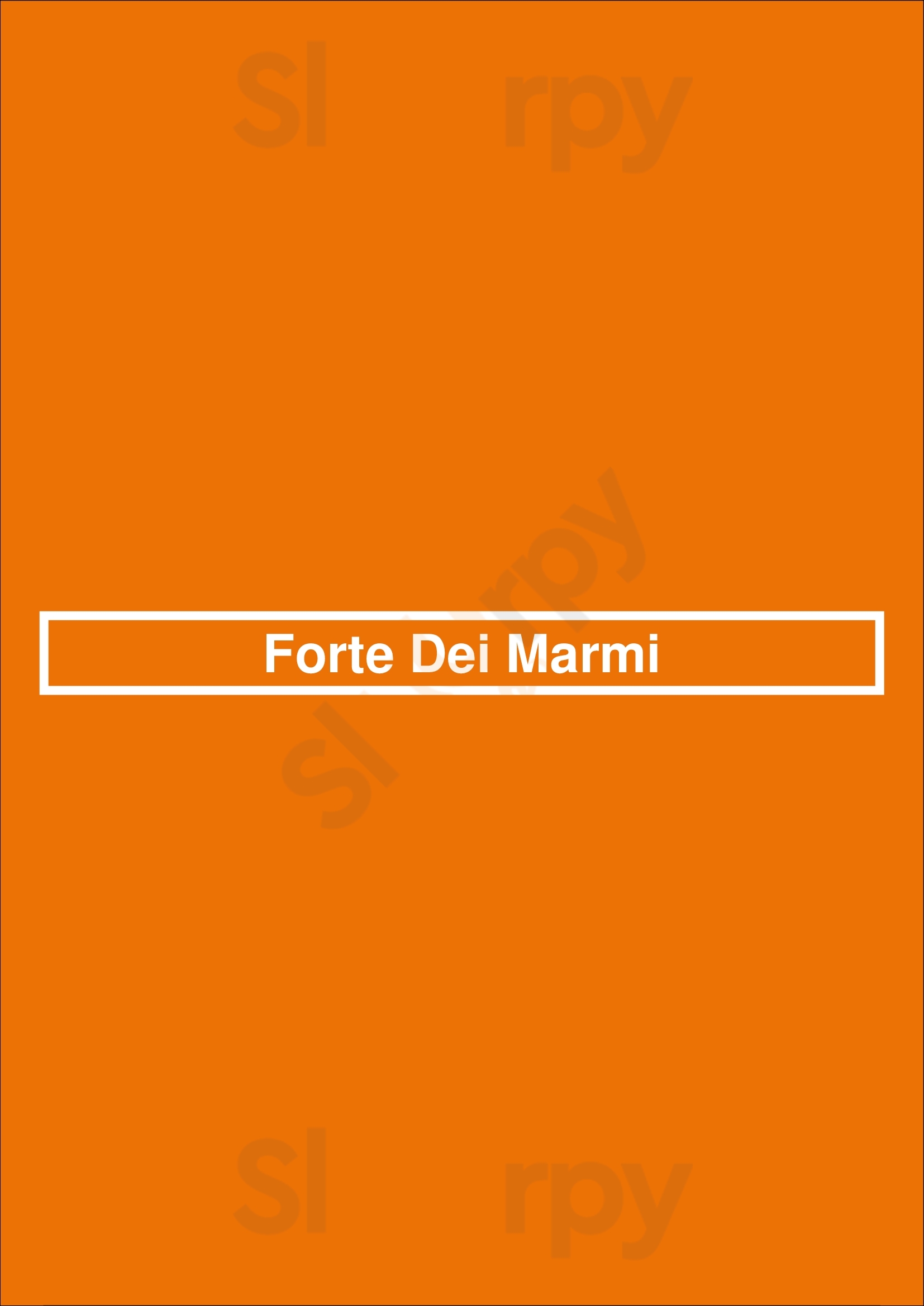 Forte Dei Marmi Miami Beach Menu - 1