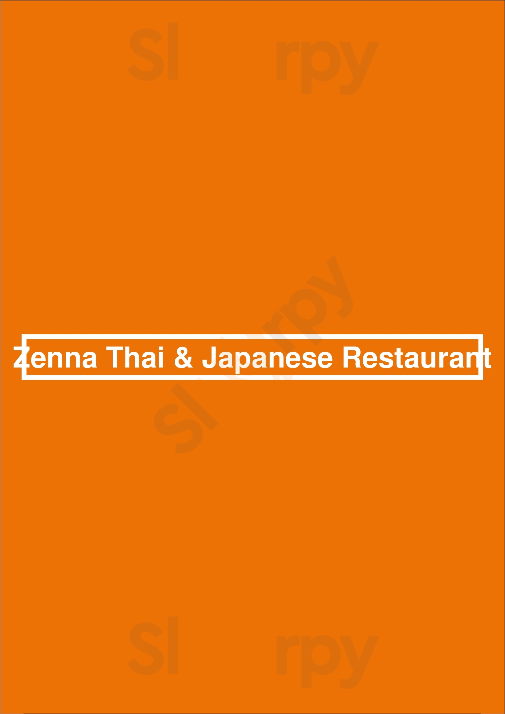 Zenna Thai & Japanese Restaurant Plano Menu - 1