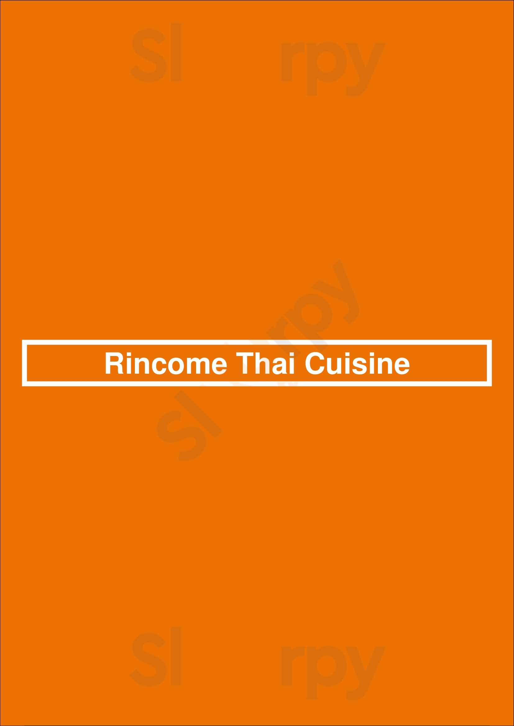 Rincome Thai Cuisine Arlington Menu - 1