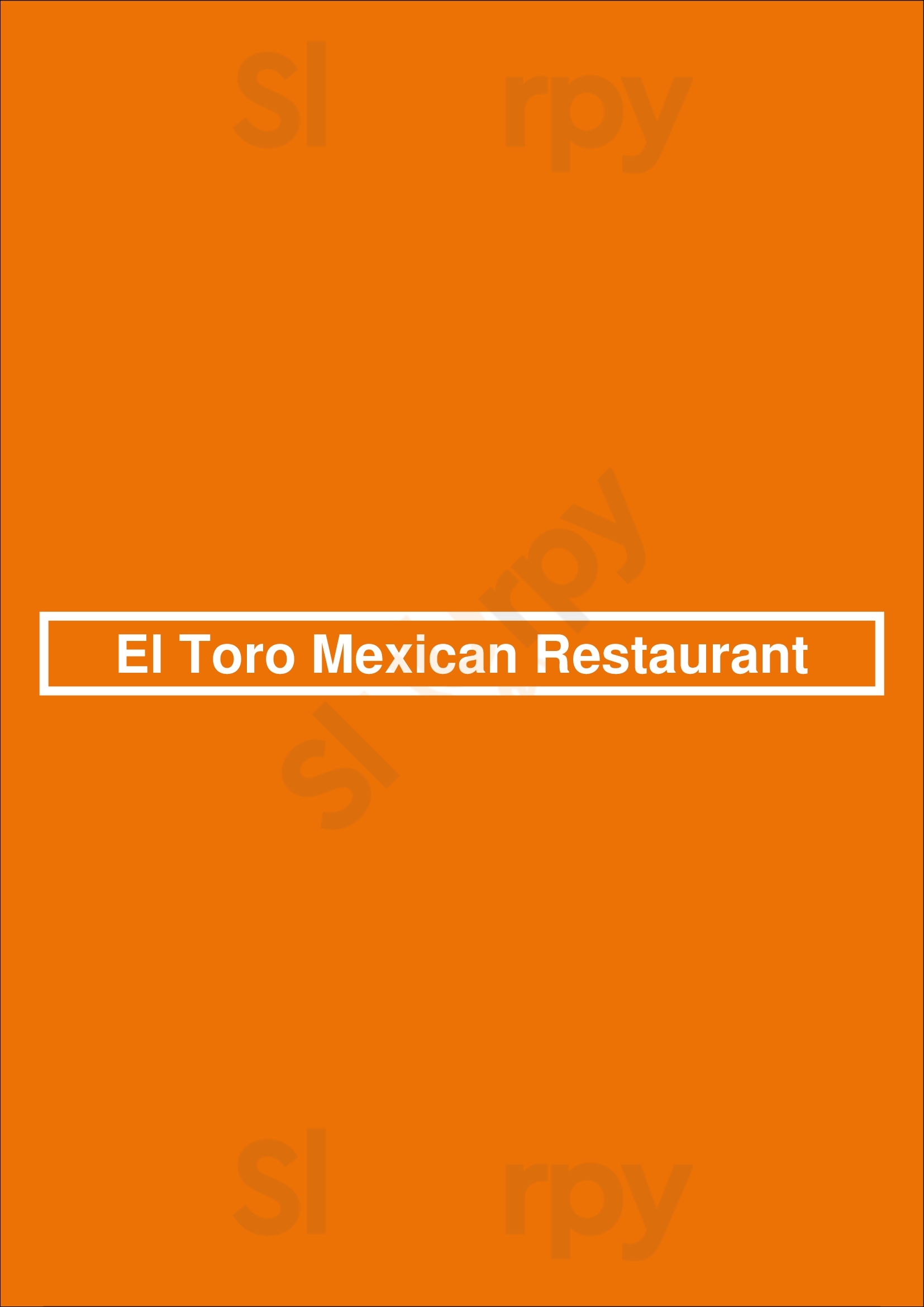 El Toro Mexican Restaurant Lexington Menu - 1