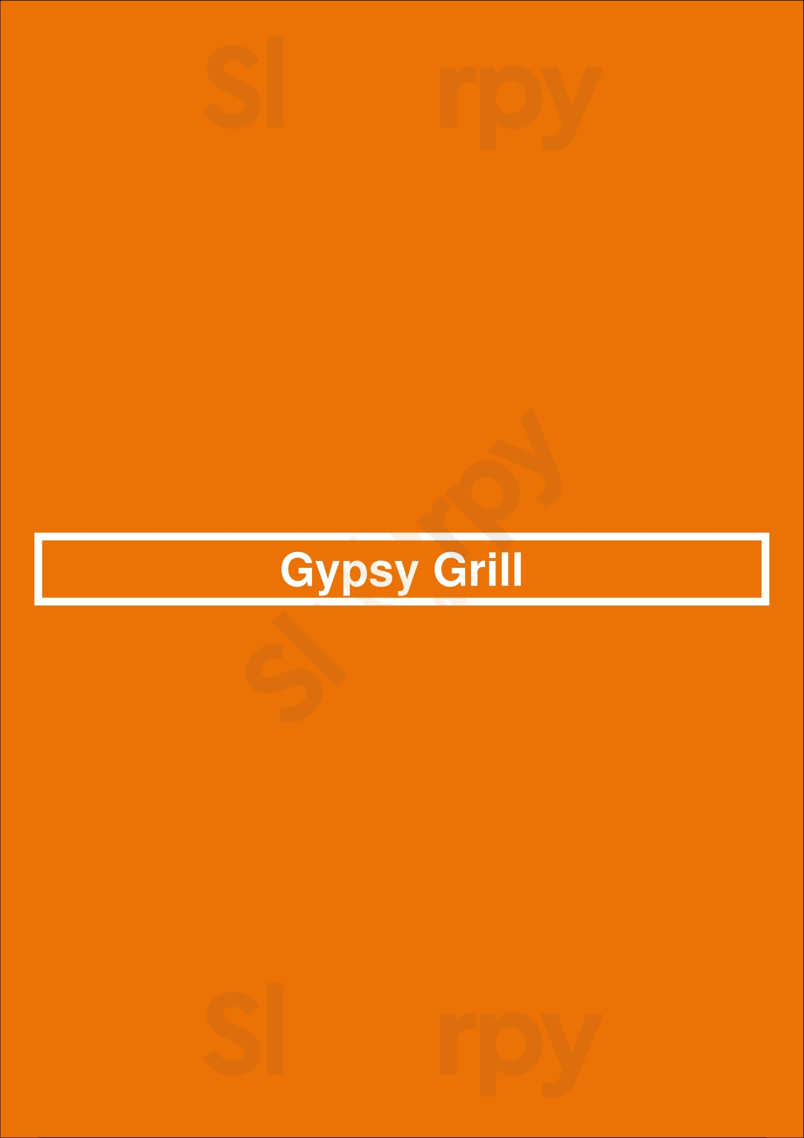 Main Menu - Gypsy Grill
