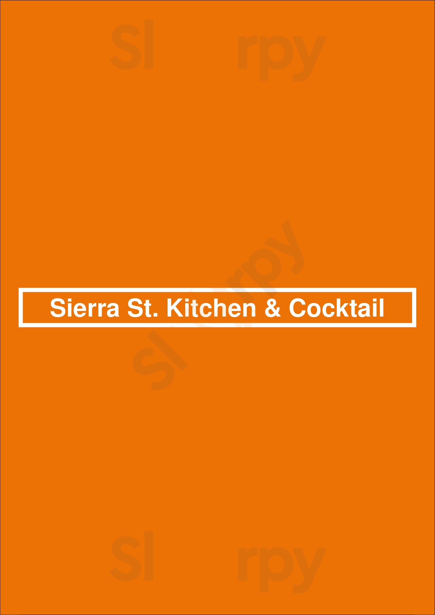 Sierra St. Kitchen & Cocktail Reno Menu - 1