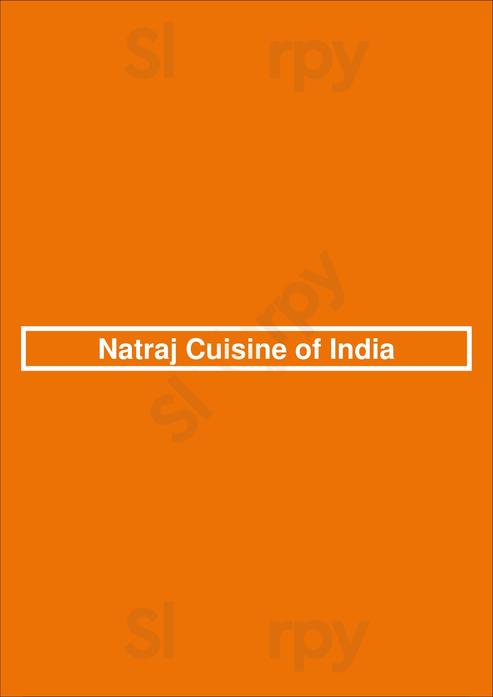 Natraj Cuisine Of India Long Beach Menu - 1