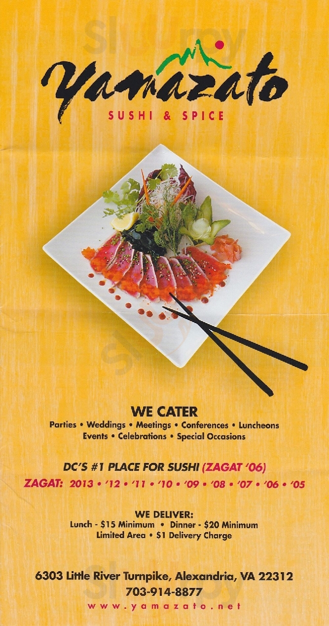 Main Menu - Yamazato Sushi & Spice