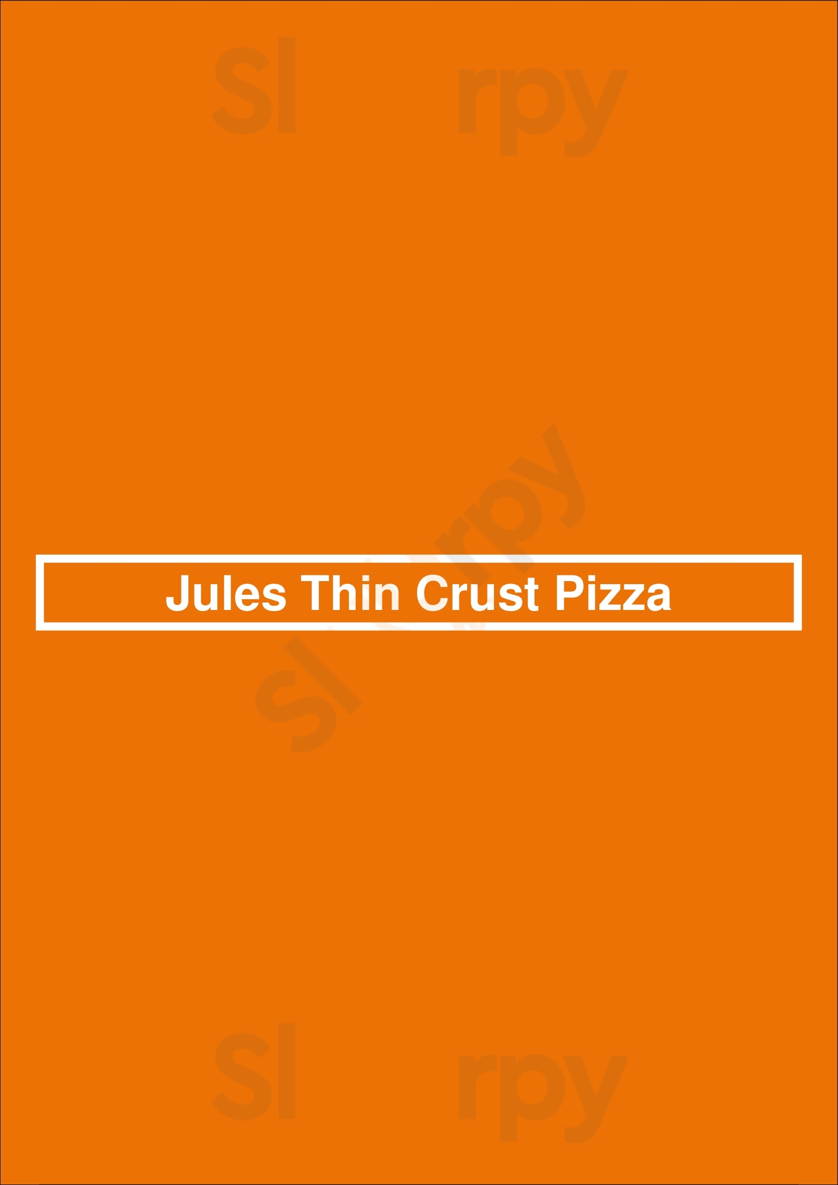 Jules Thin Crust Pizza Oakland Menu - 1