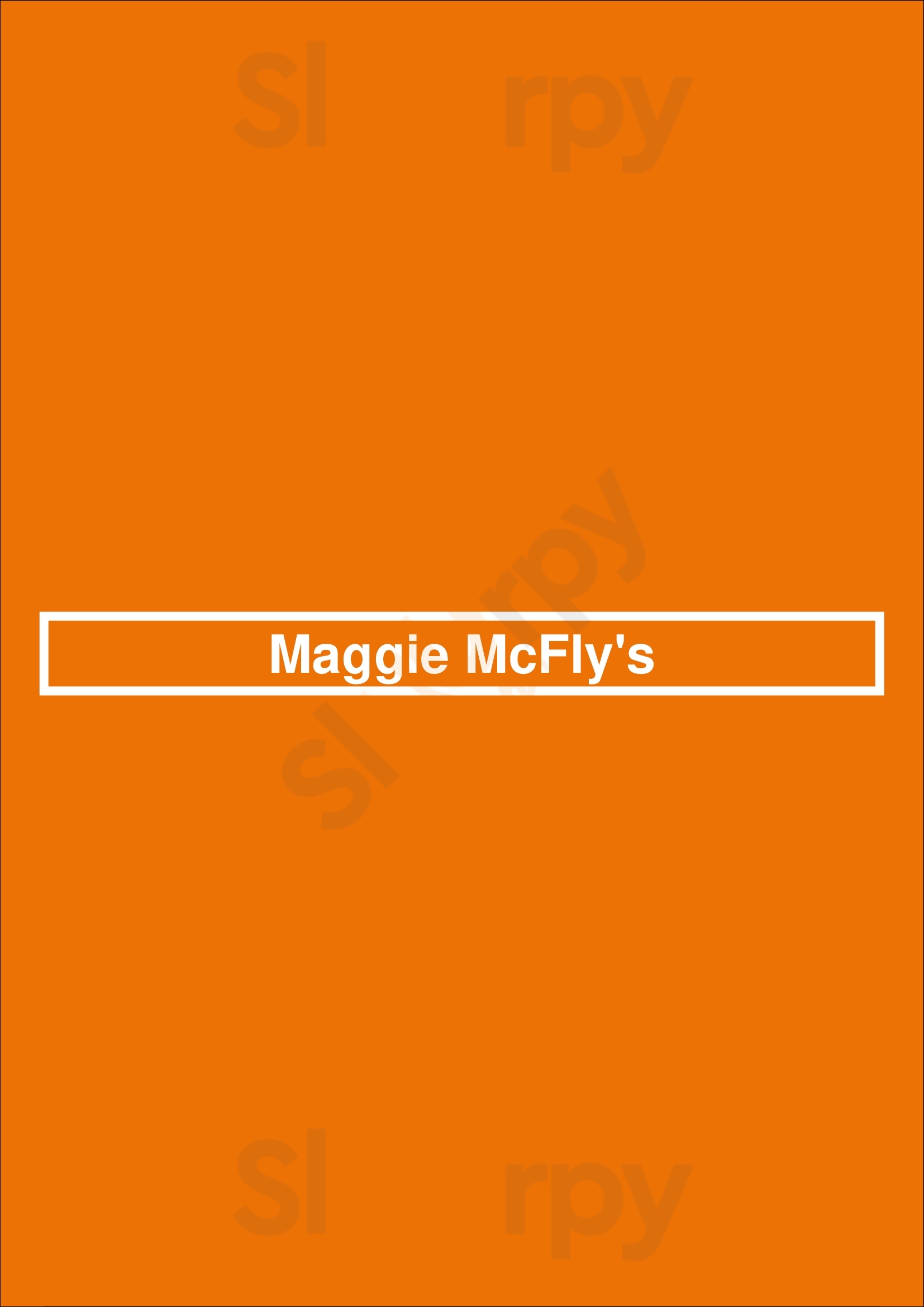 Maggie Mcfly's Albany Menu - 1