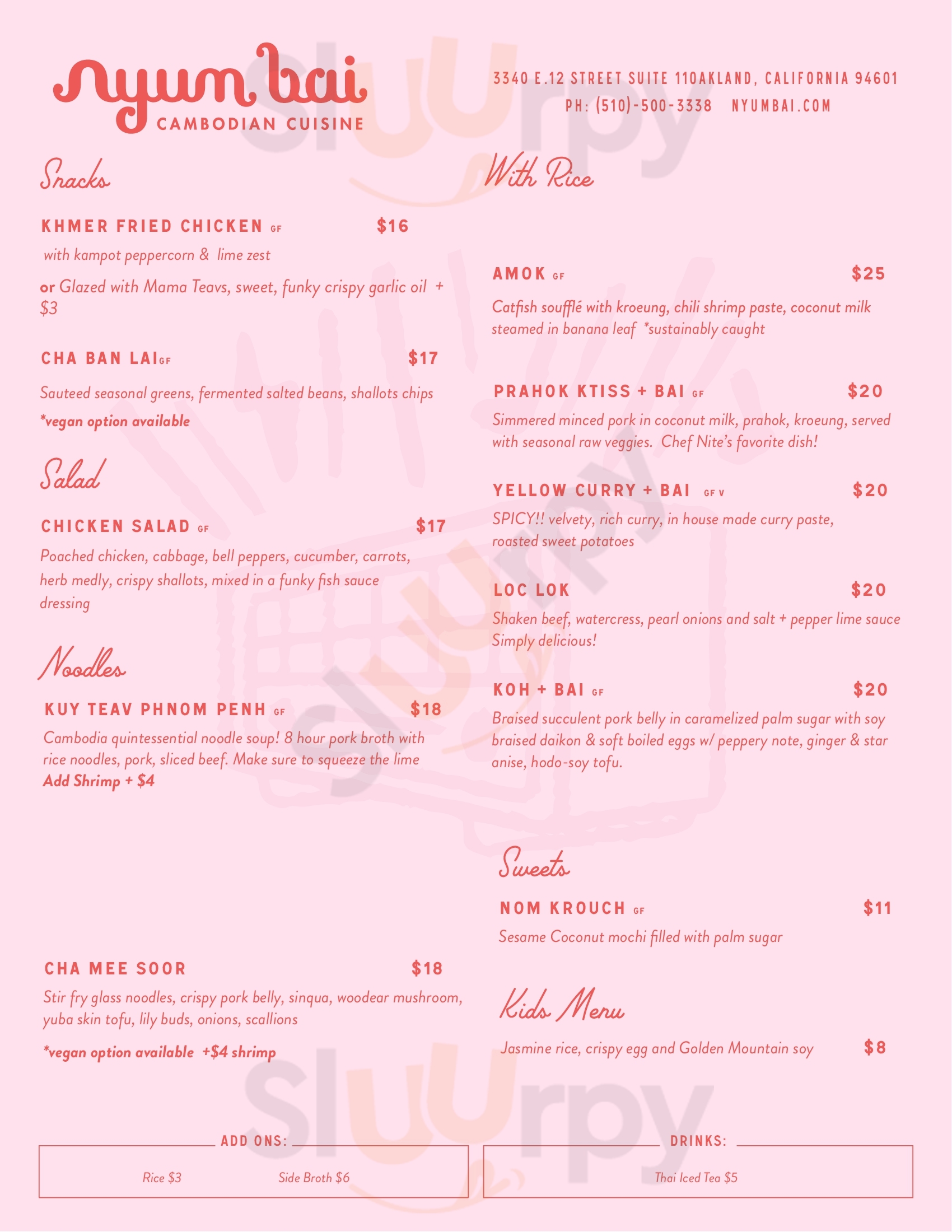 Main Menu - Nyum Bai