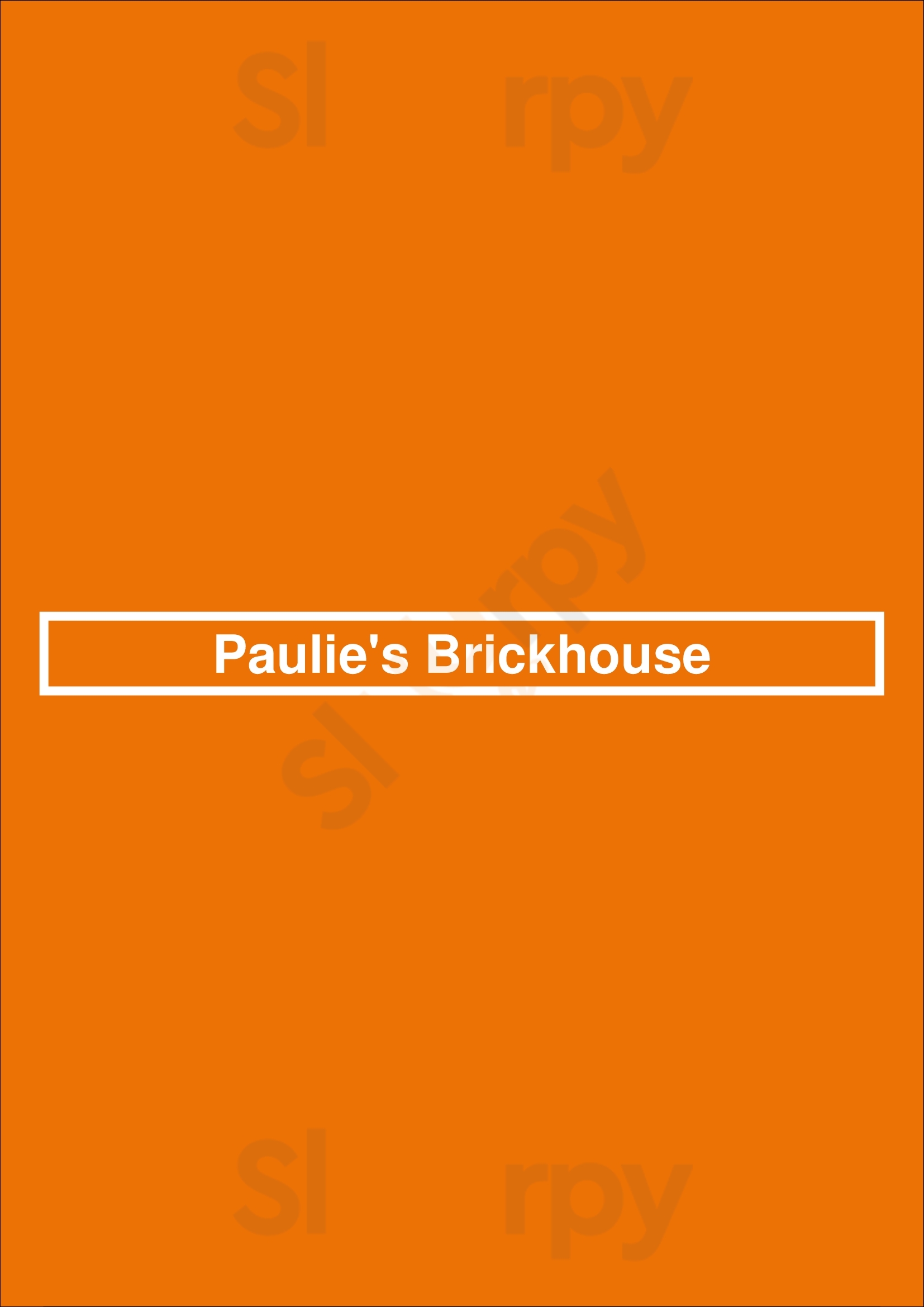 Main Menu - Paulie's Brickhouse