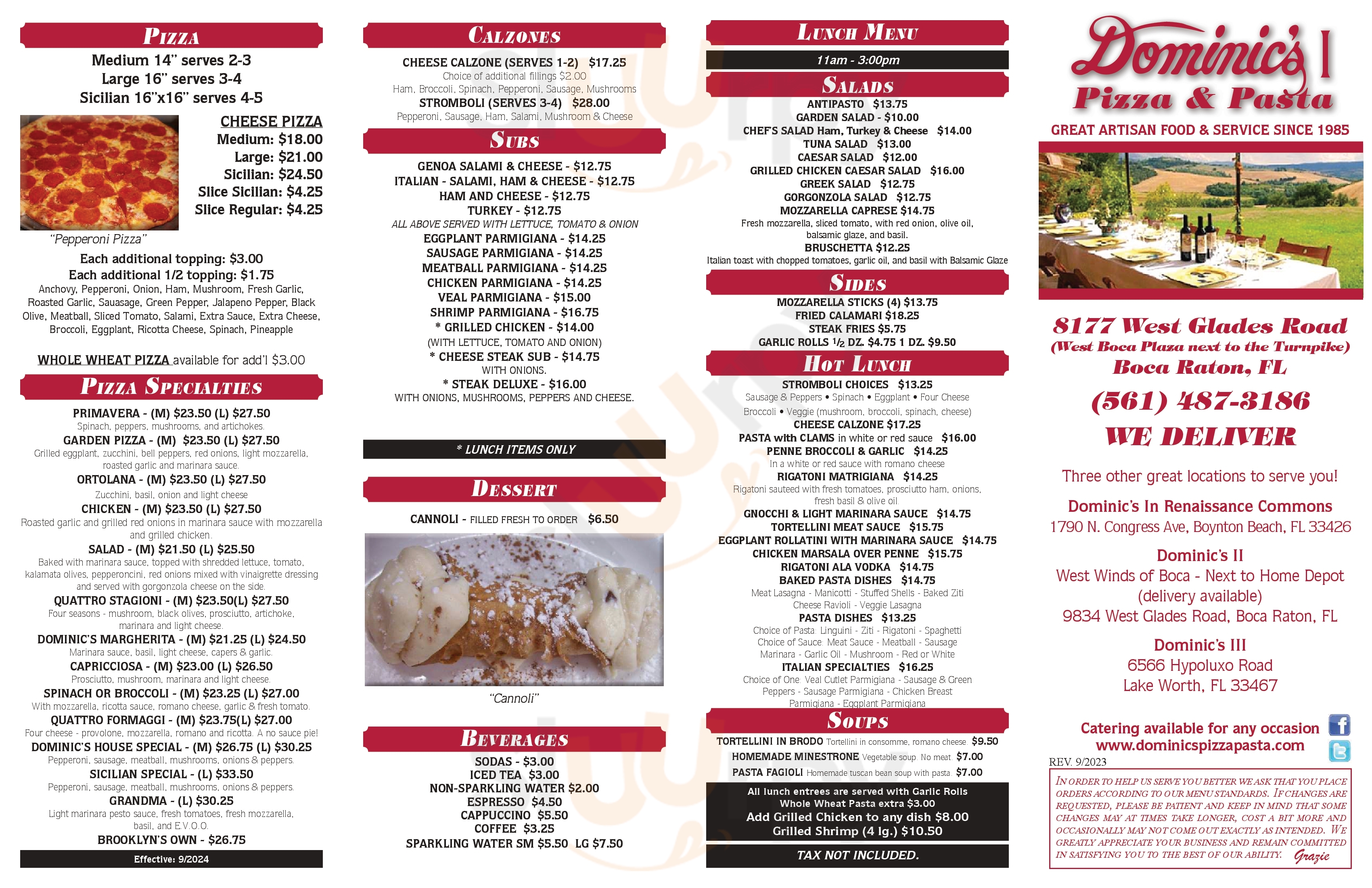 Main Menu - Dominic's Ii