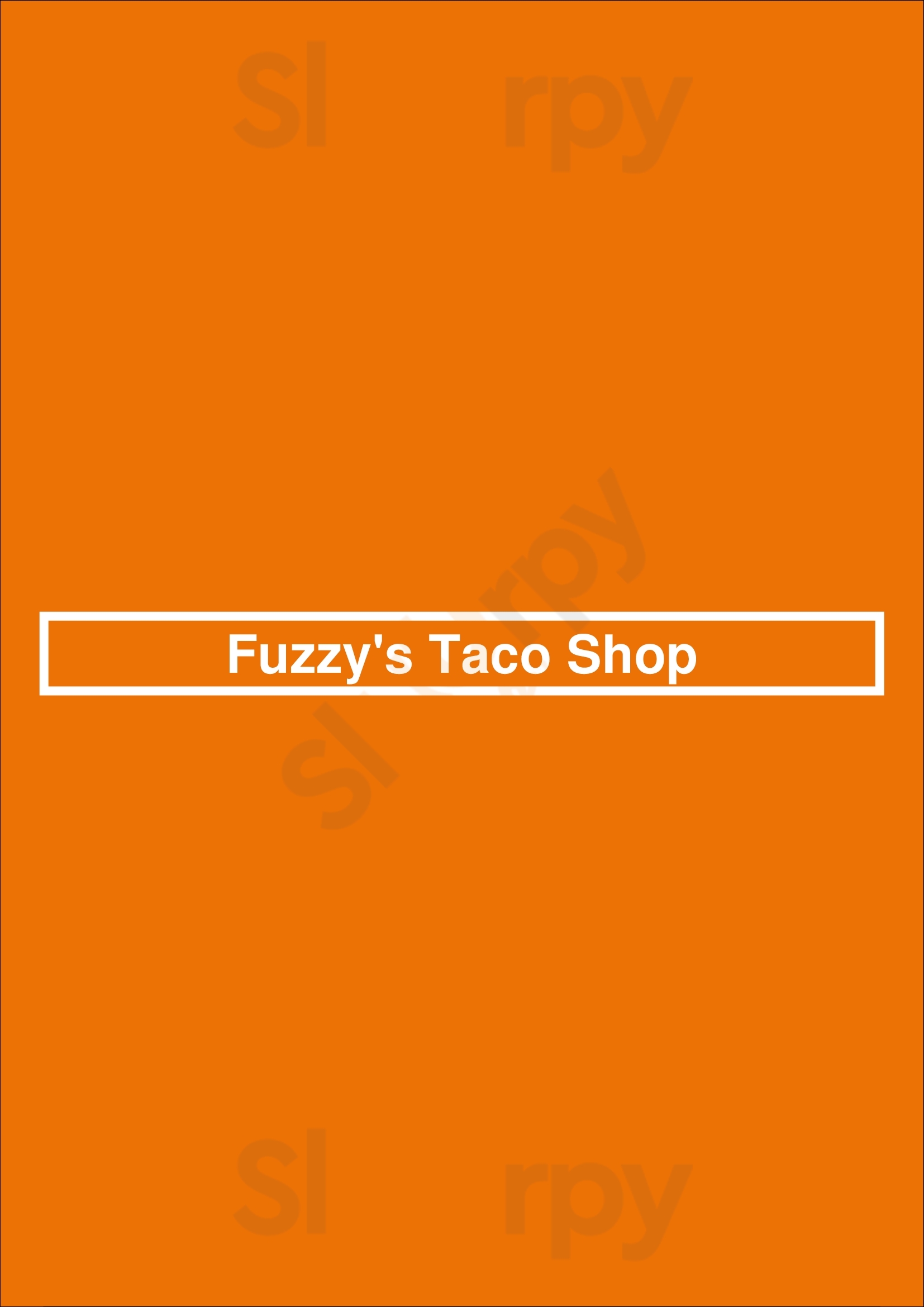 Fuzzy's Taco Shop Plano Menu - 1