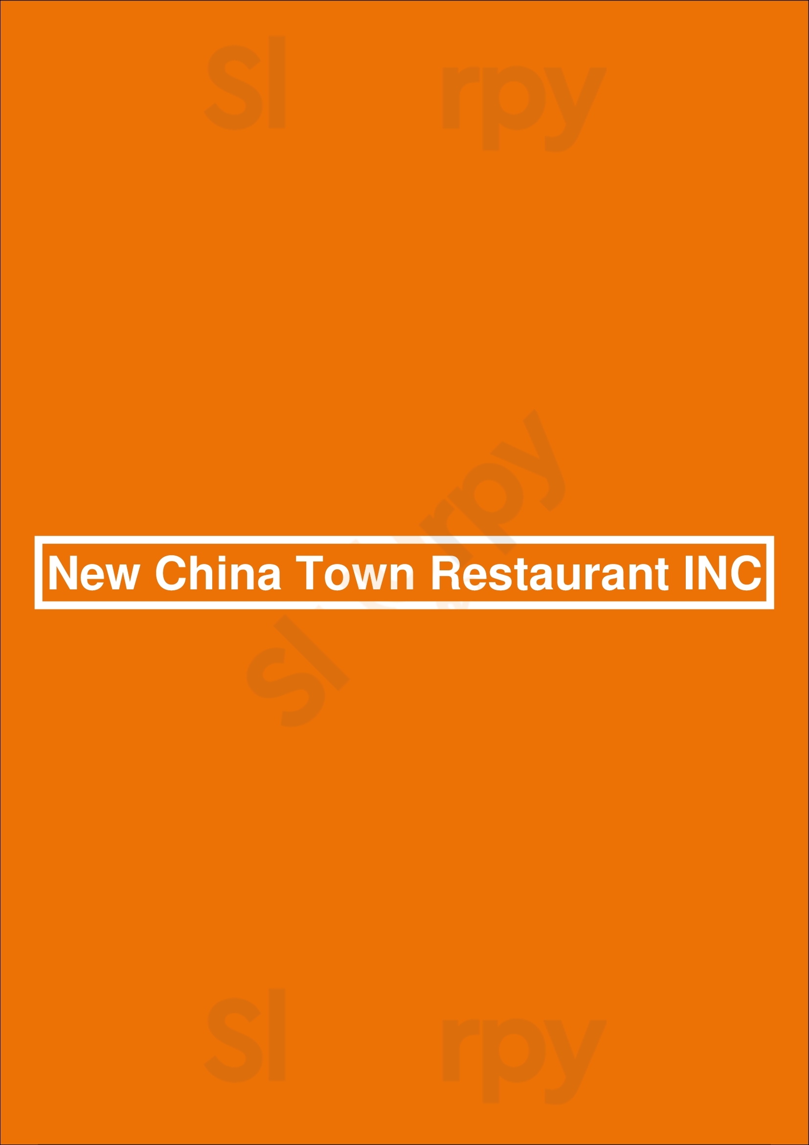 Main Menu - New China Town Restaurant Inc