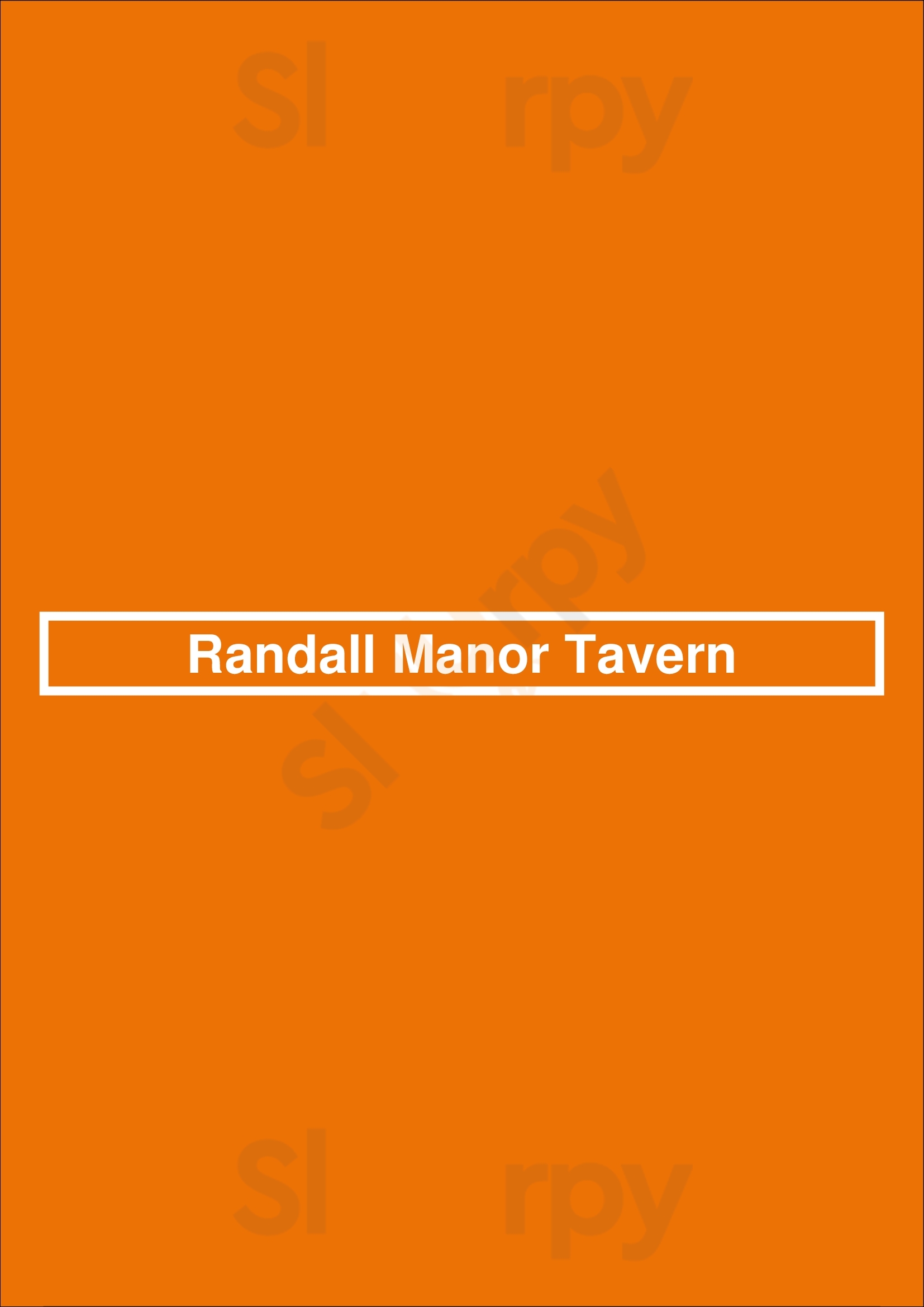 Randall Manor Tavern Staten Island Menu - 1