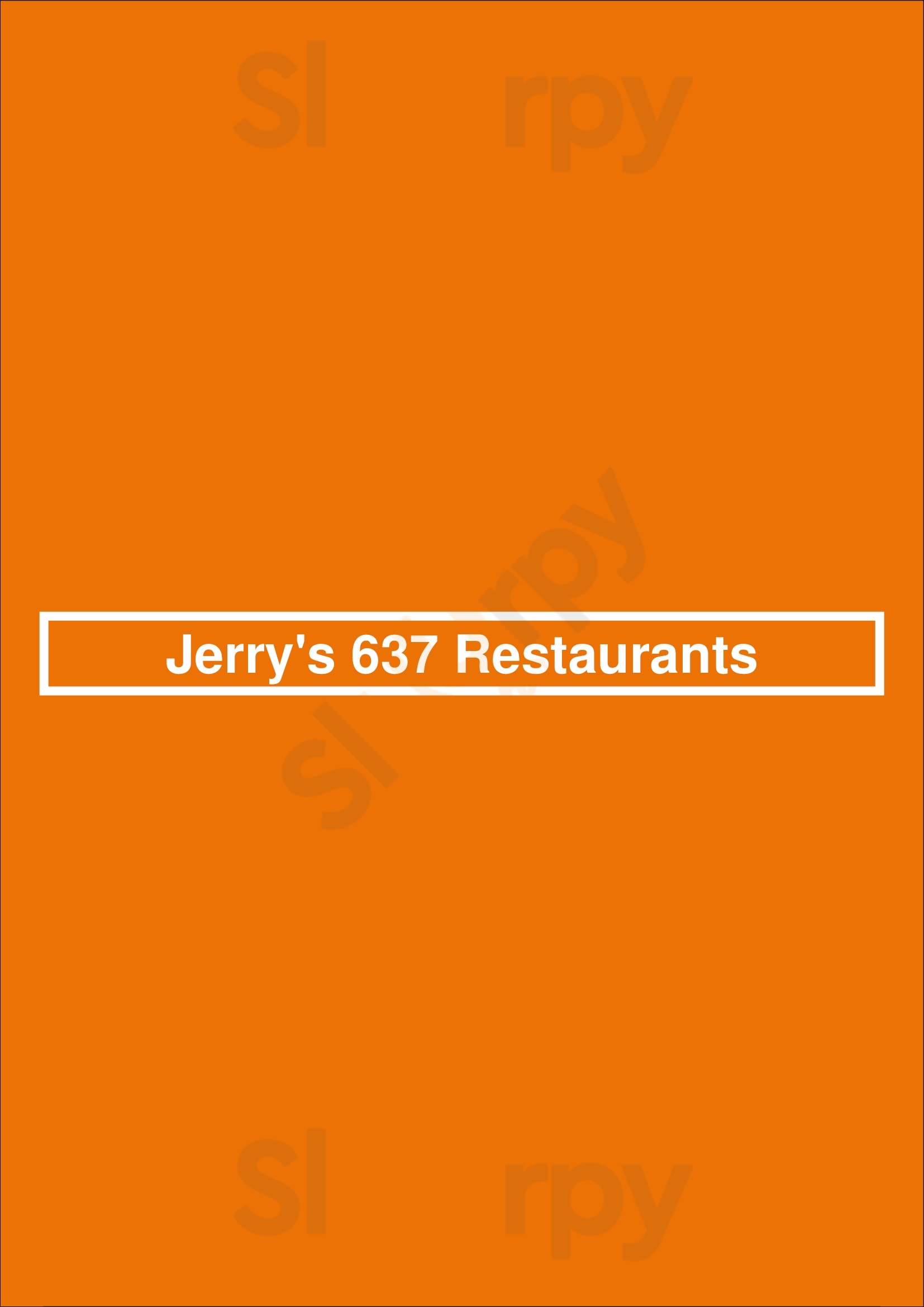Jerry's 637 Restaurants Staten Island Menu - 1
