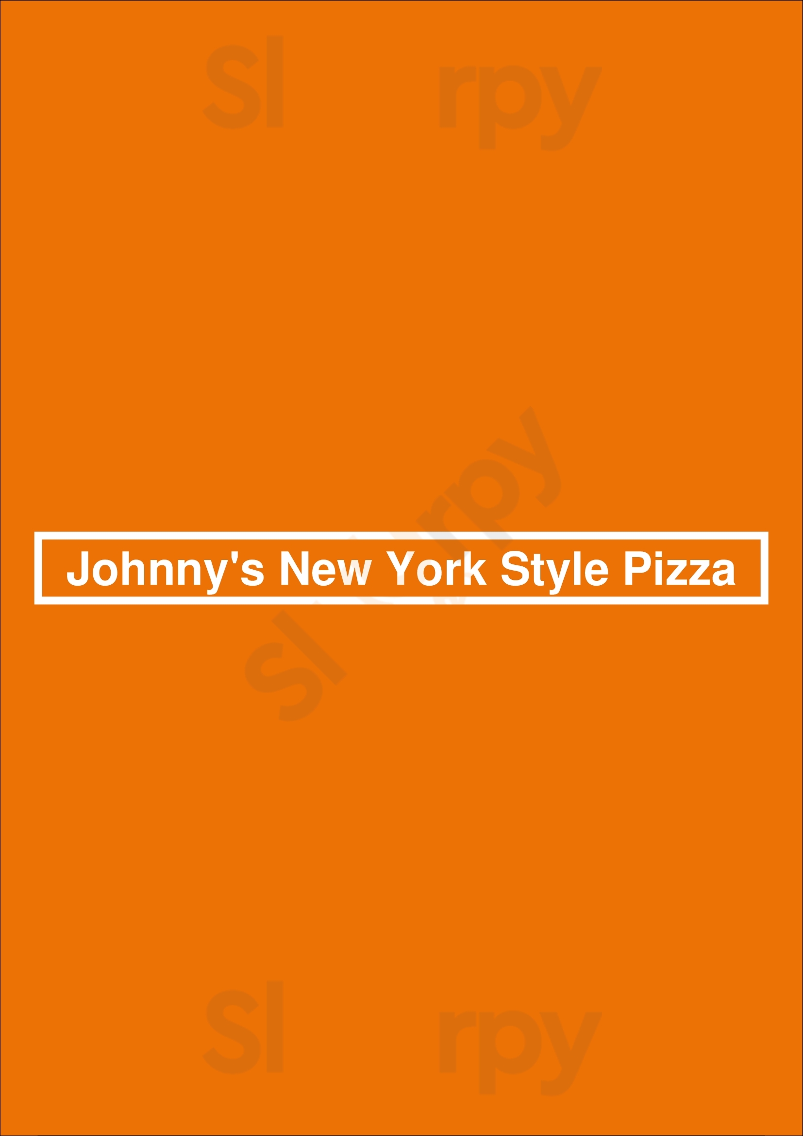 Main Menu - Johnny's New York Style Pizza