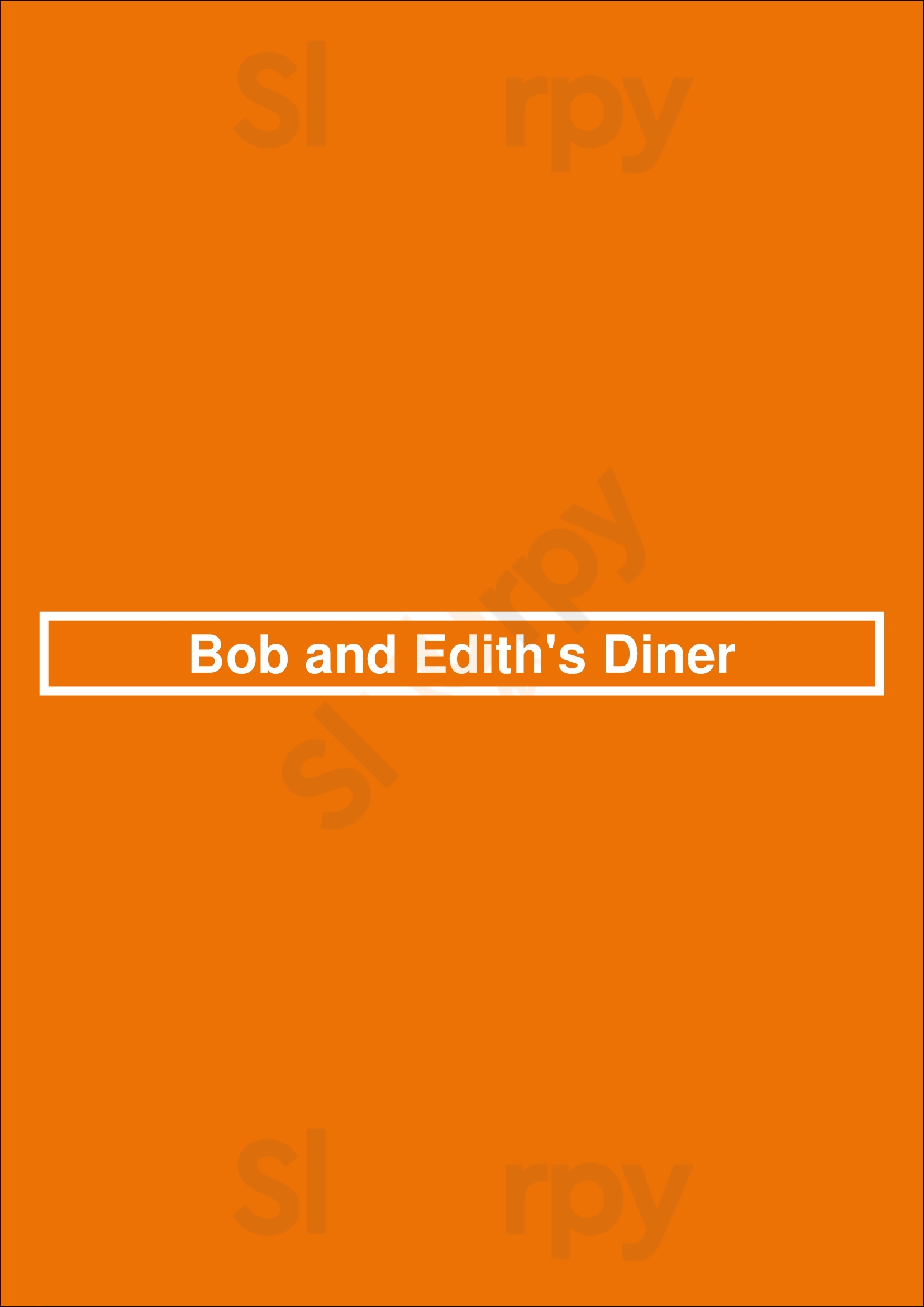 Bob And Edith's Diner Alexandria Menu - 1