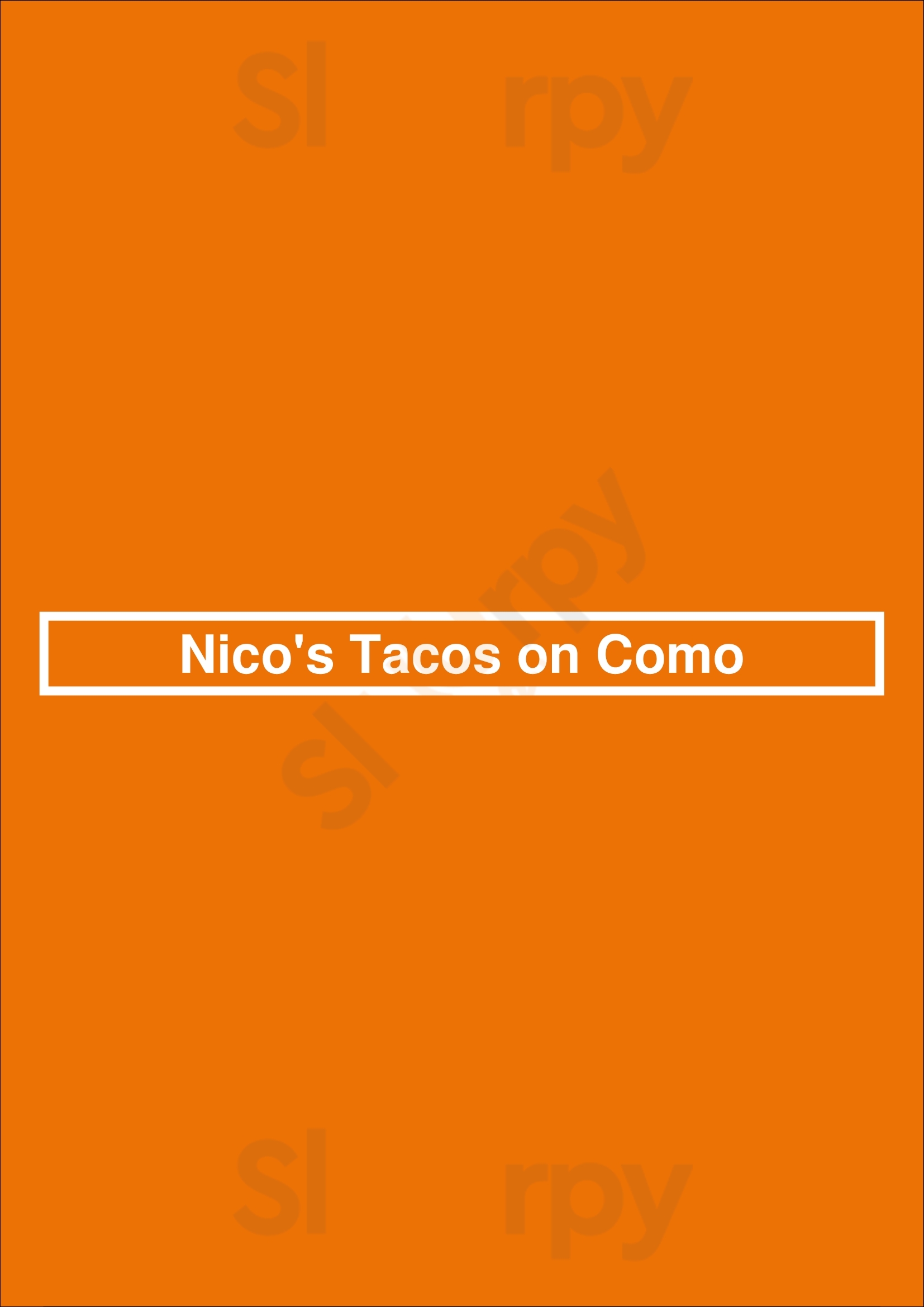 Nico's Tacos On Como Saint Paul Menu - 1