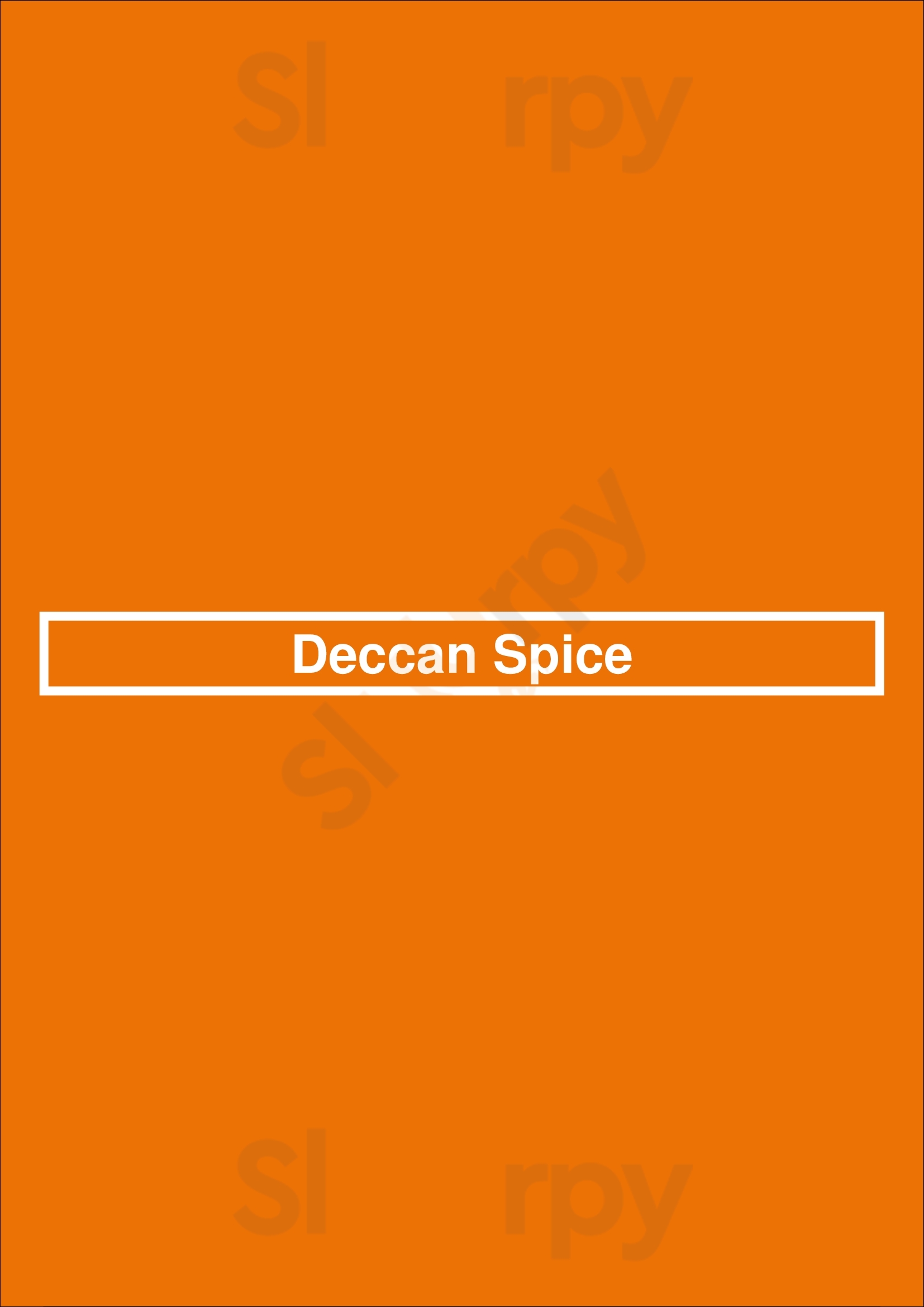 Deccan Spice Jersey City Menu - 1