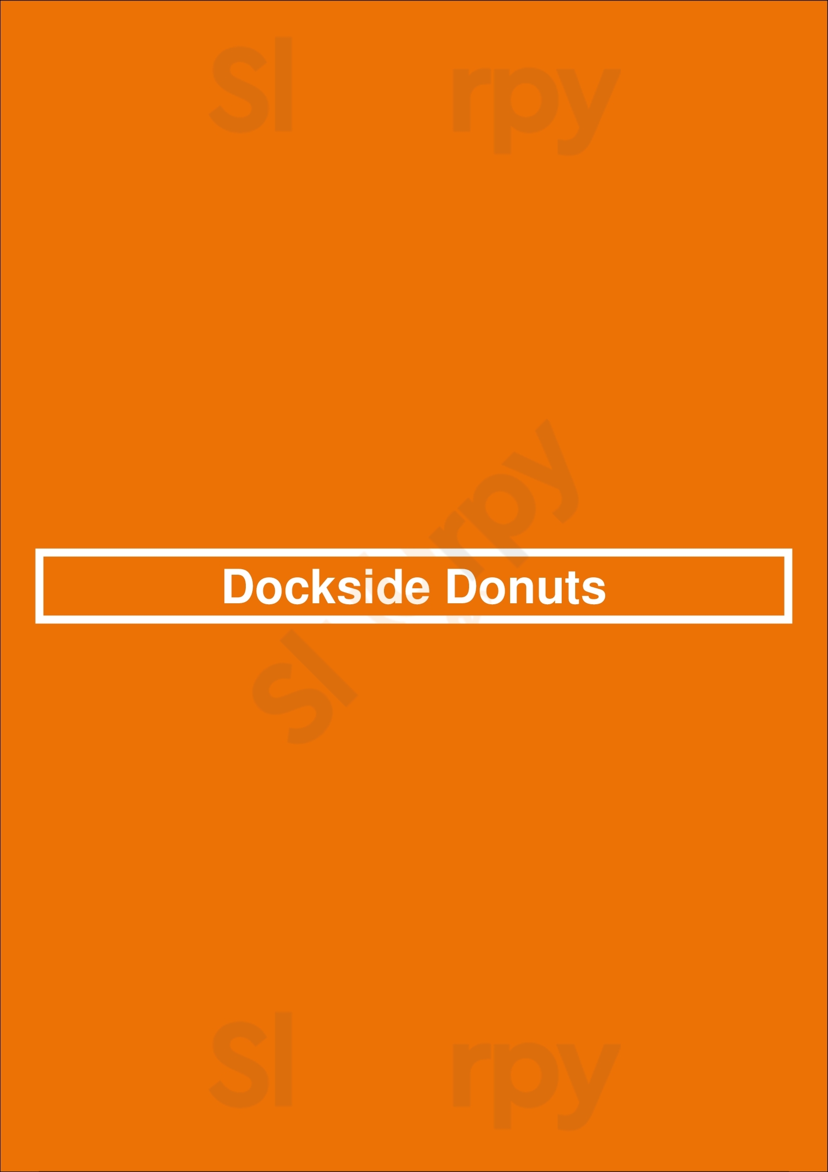 Main Menu - Dockside Donuts