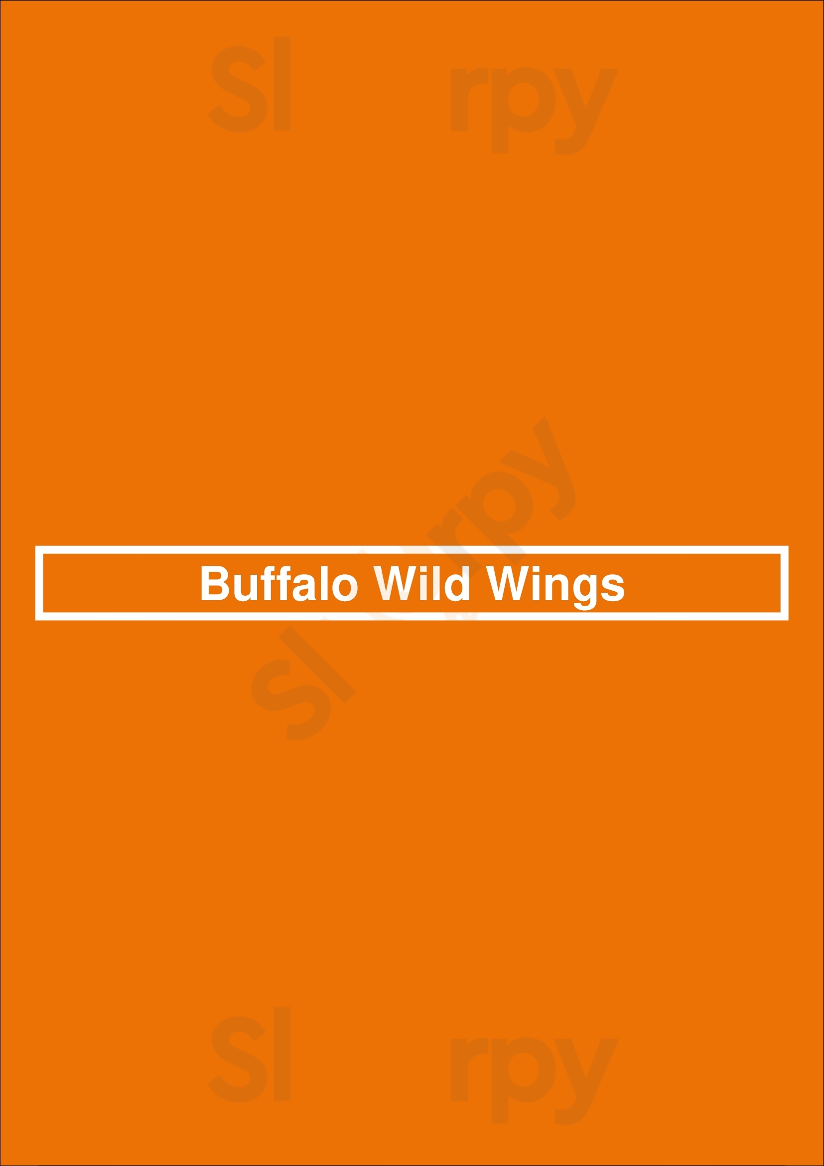 Buffalo Wild Wings Plano Menu - 1