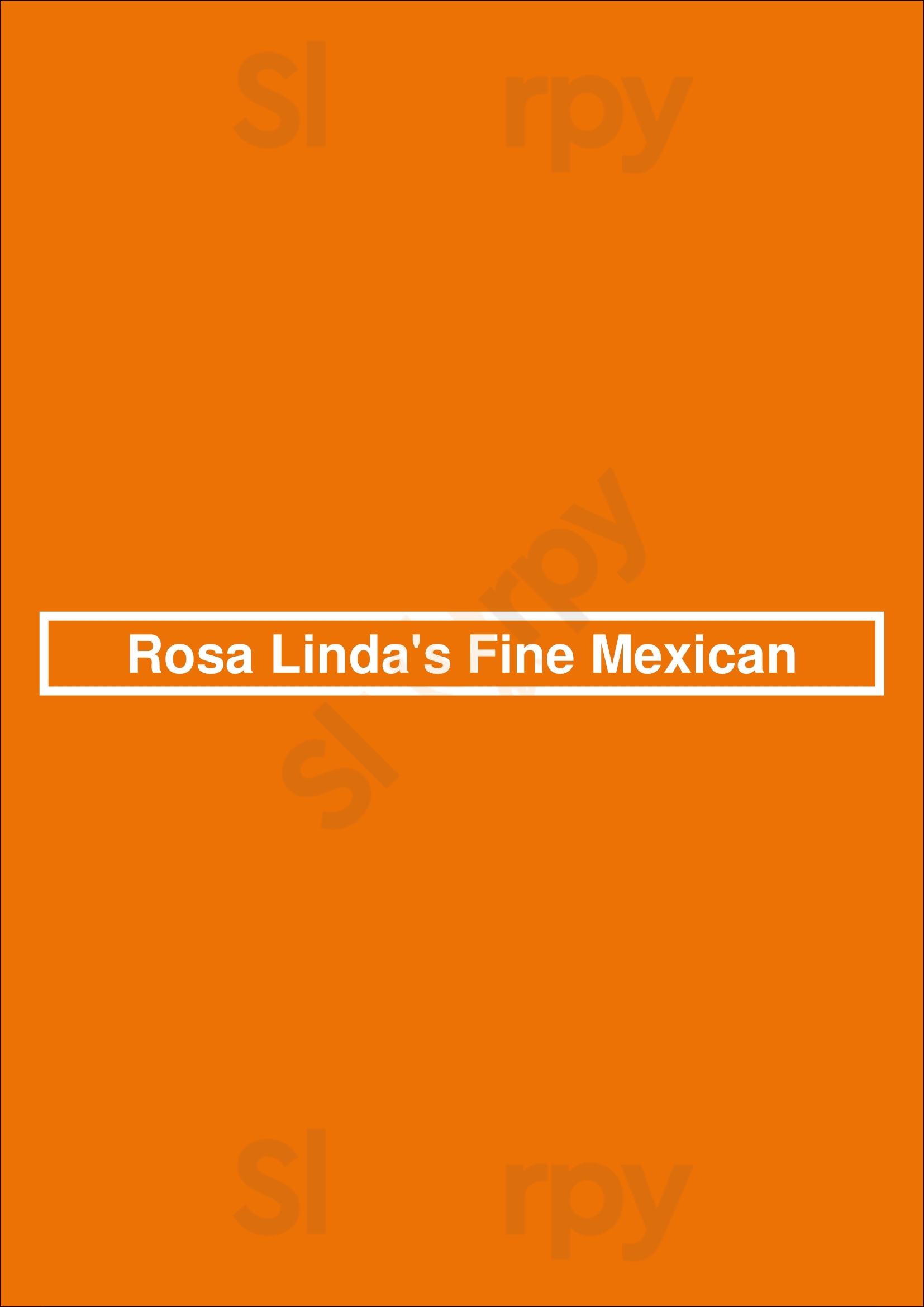 Rosa Linda's Fine Mexican Fresno Menu - 1