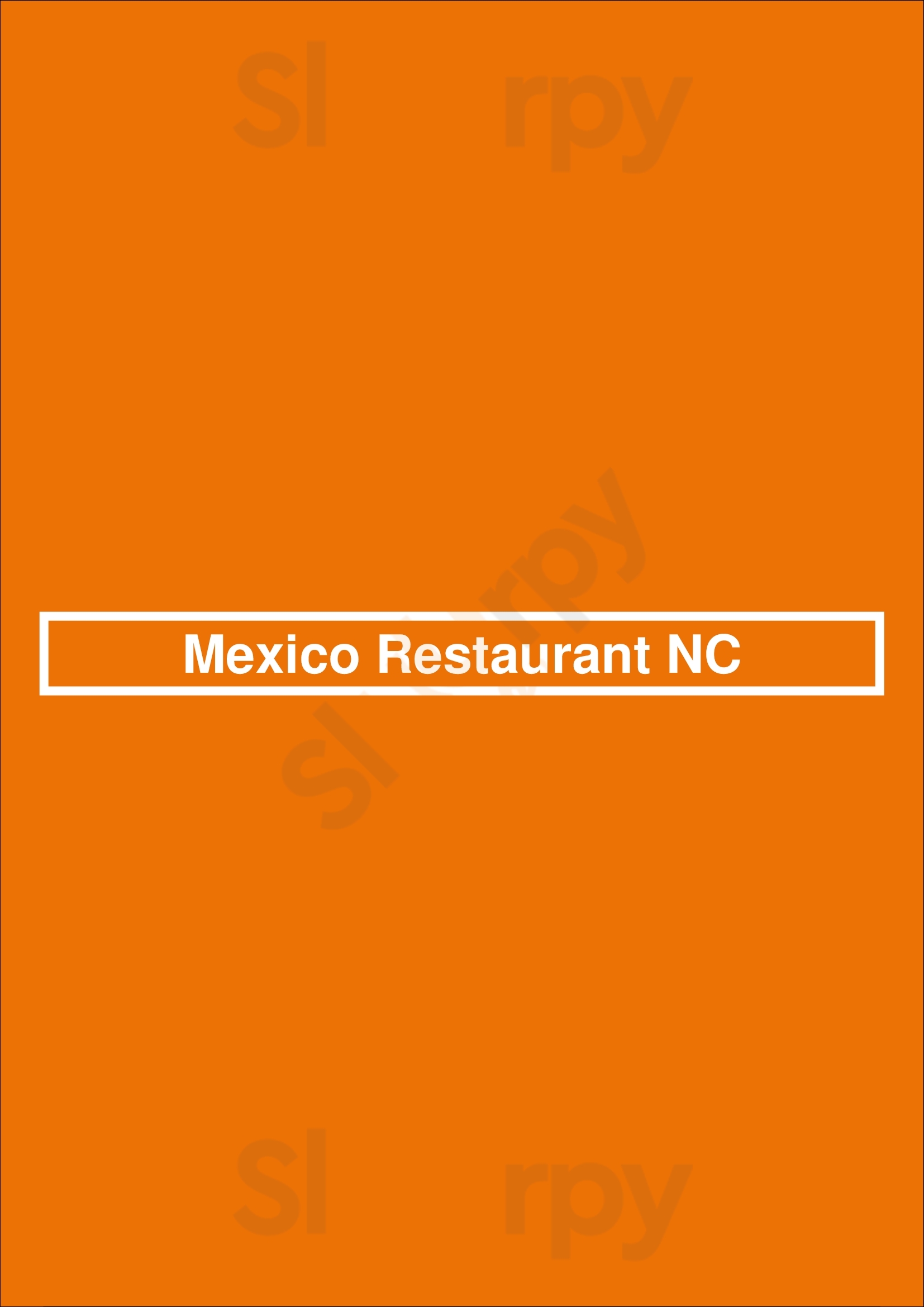 Mexico Restaurant Nc Greensboro Menu - 1