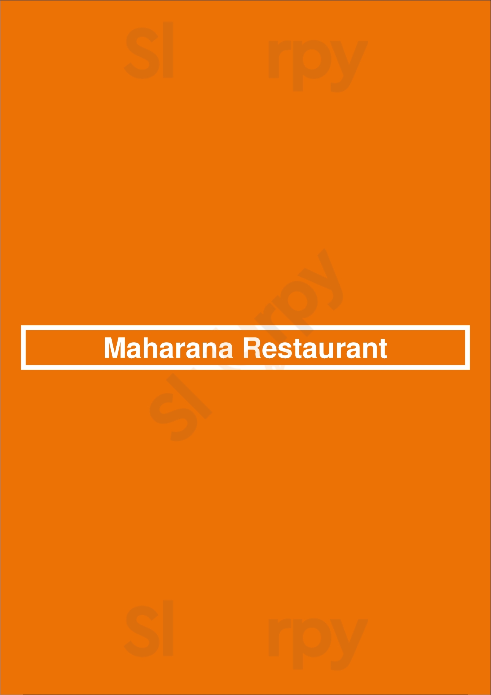 Maharana Restaurant Madison Menu - 1