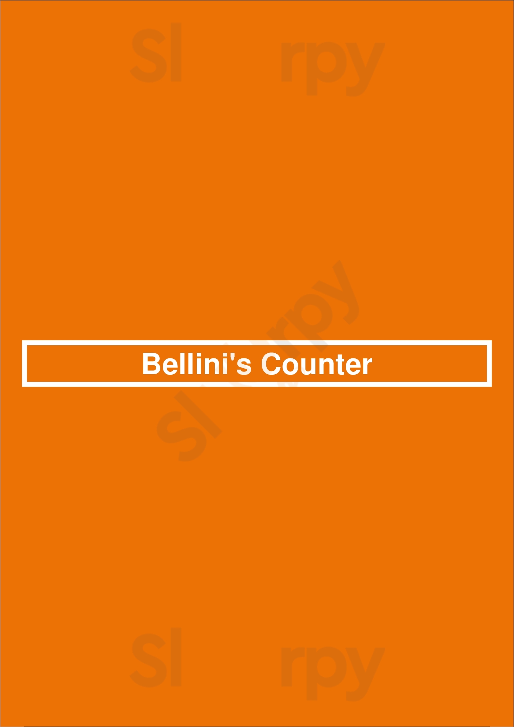 Bellini's Counter Albany Menu - 1